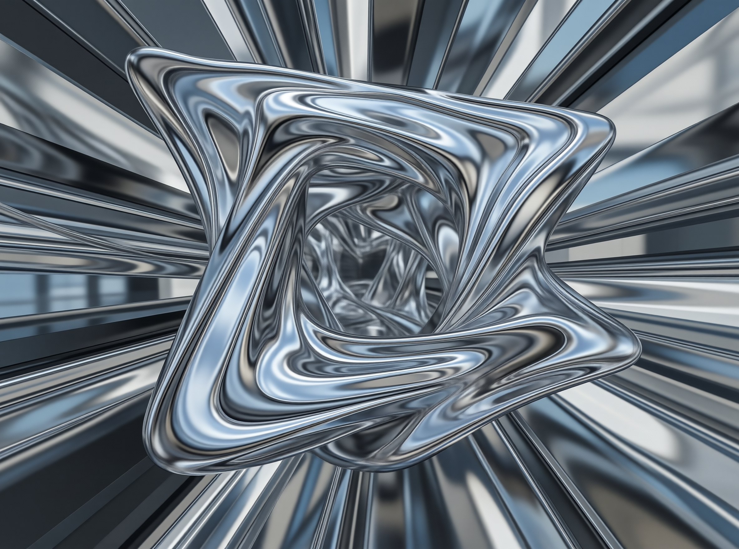 Abstract Liquid Metal Form