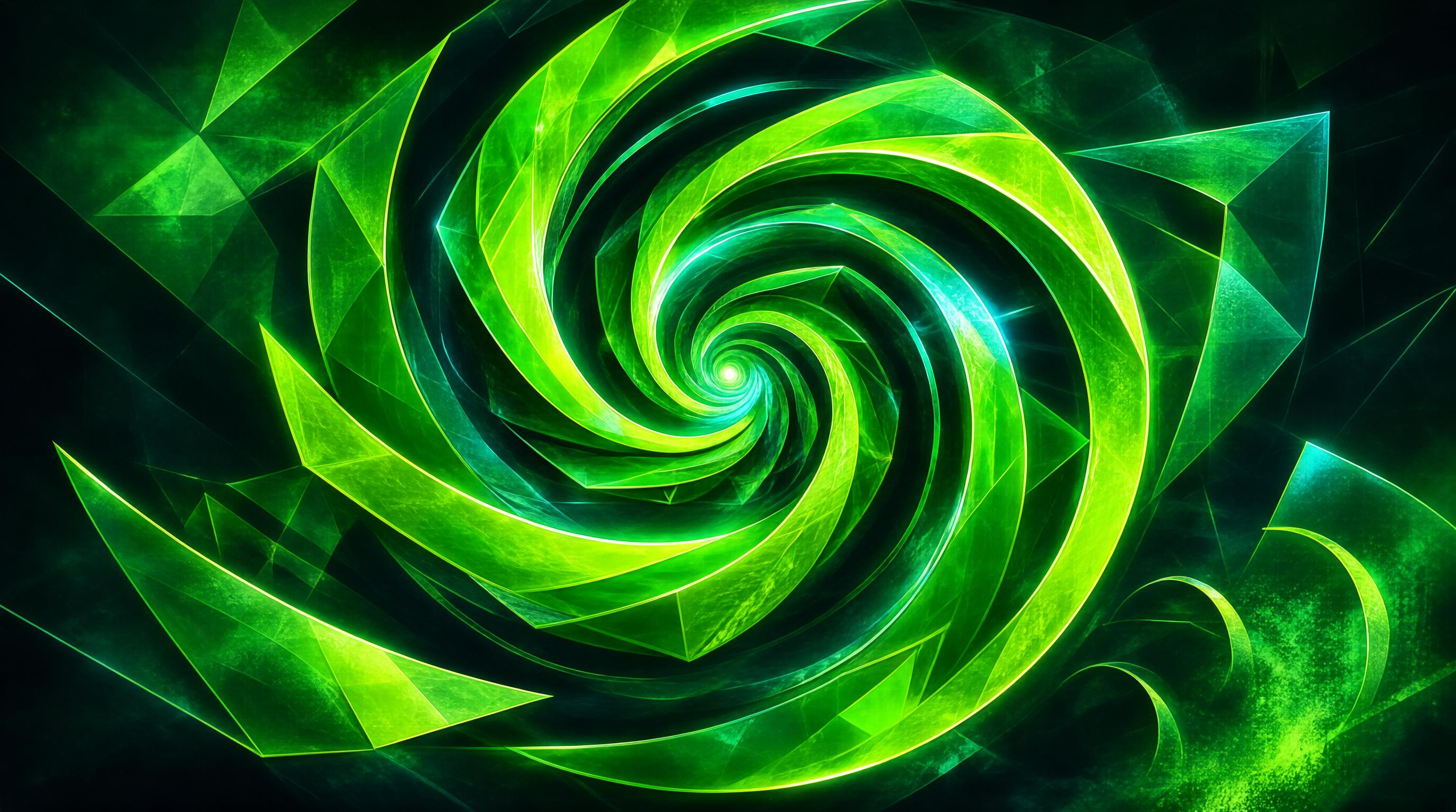 Green Spiral Abstract