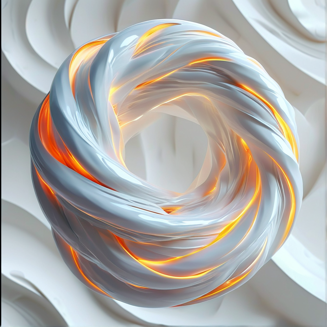 Glowing White Spiral