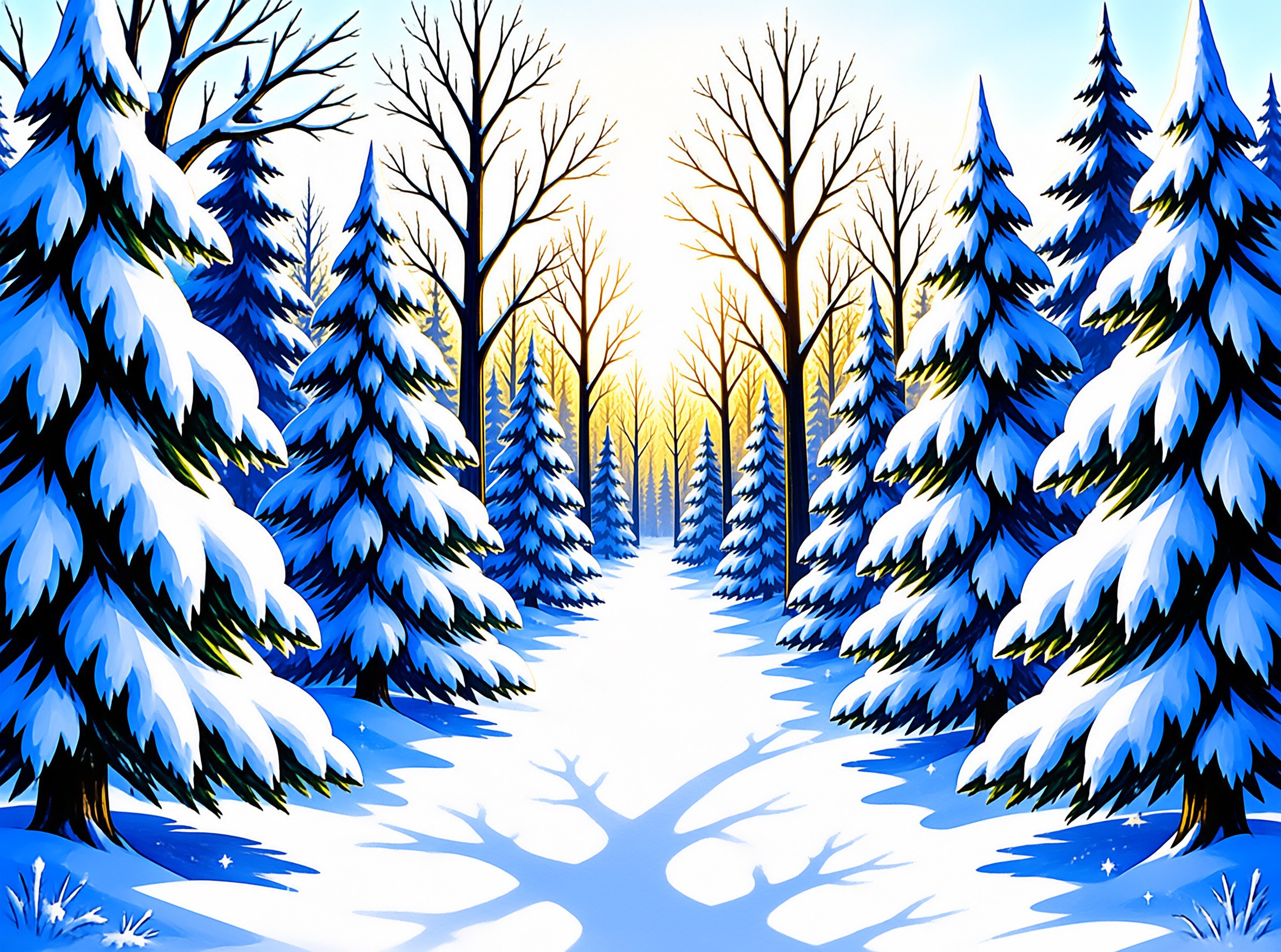 Winter Forest Path