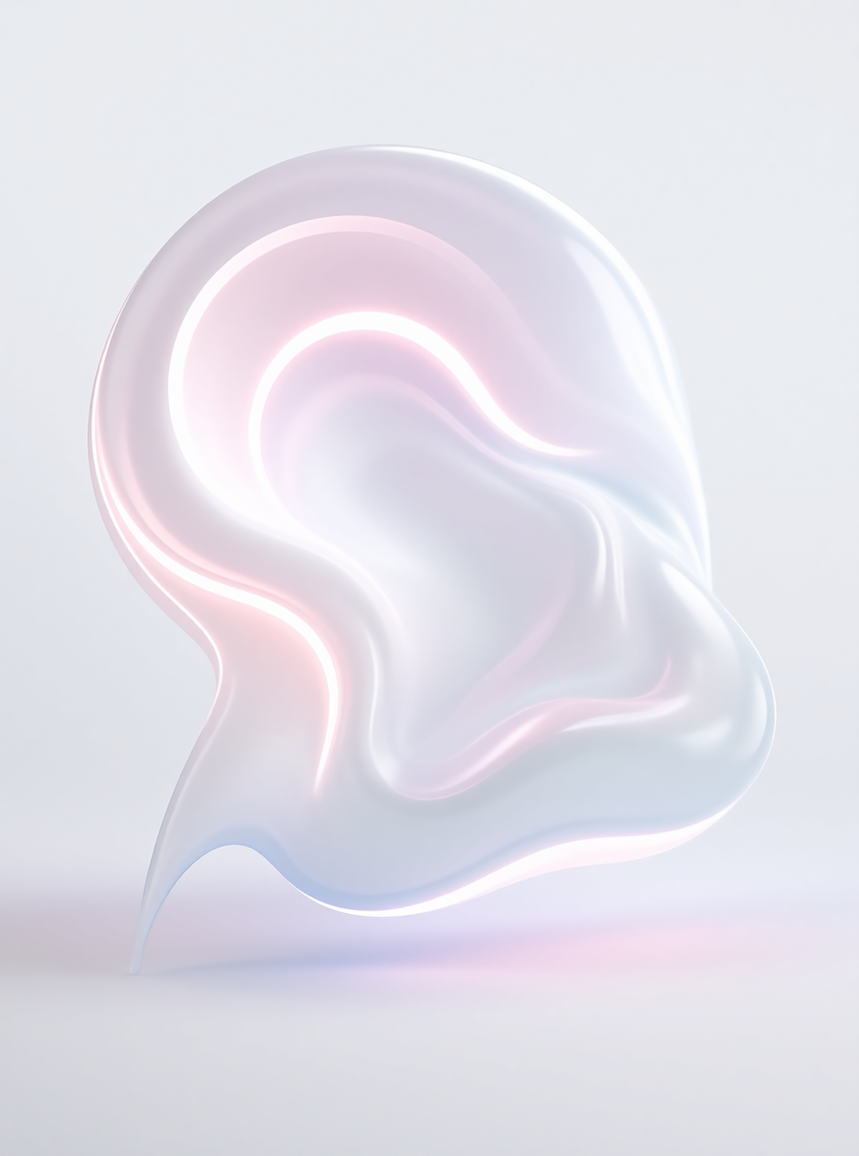Pearlescent Fluid Form — Pastel Study