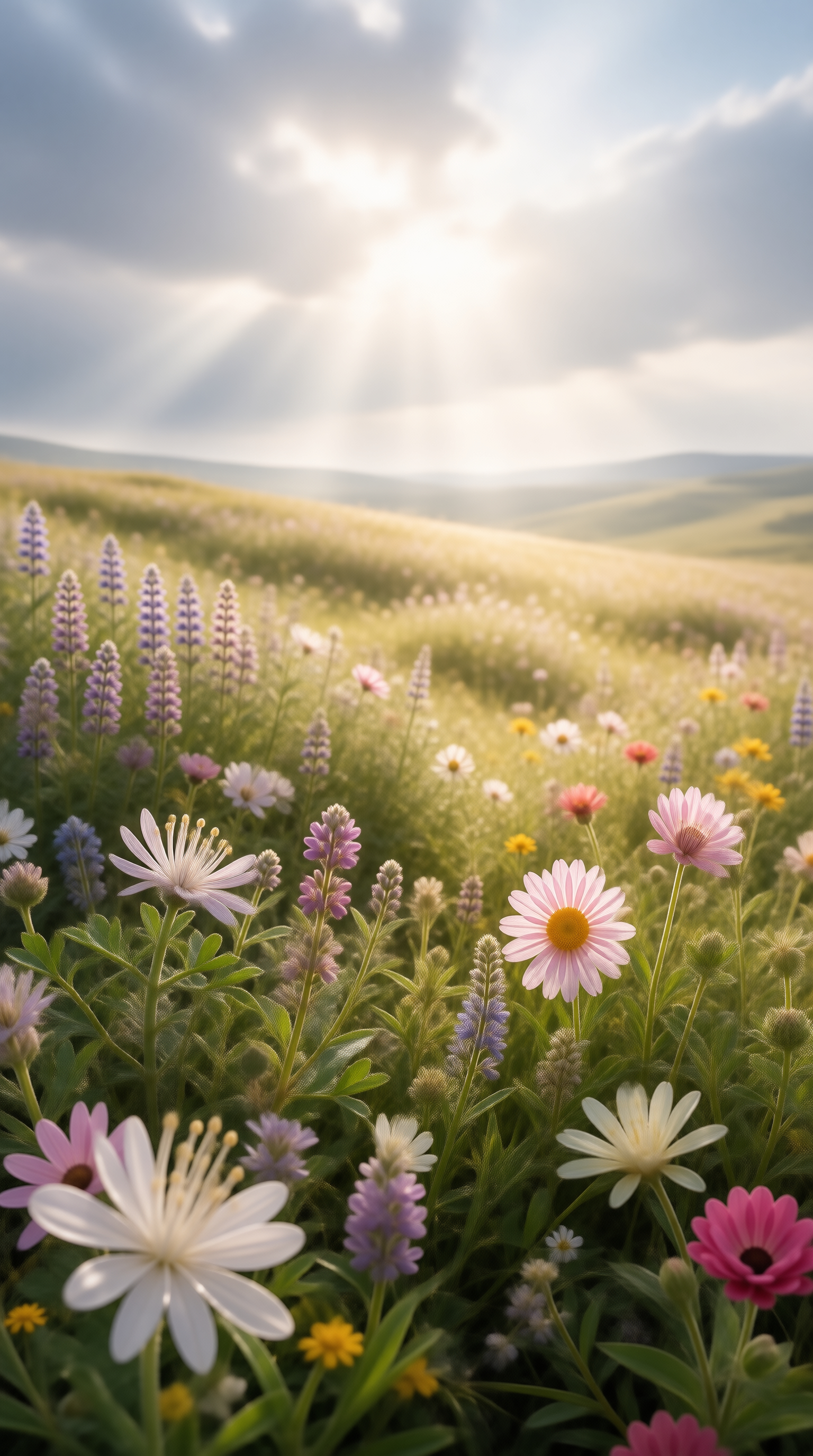 Sunlit Wildflower Meadow