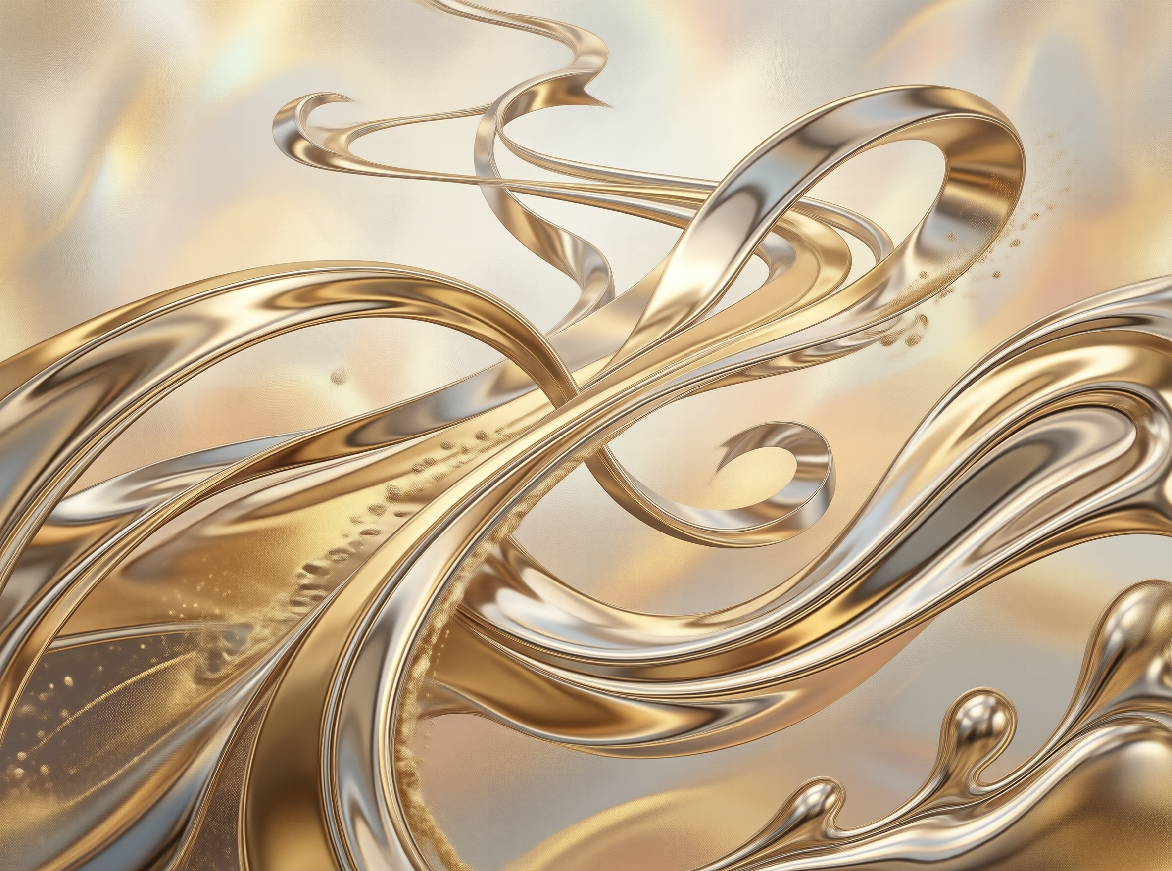 Golden Liquid Ribbons