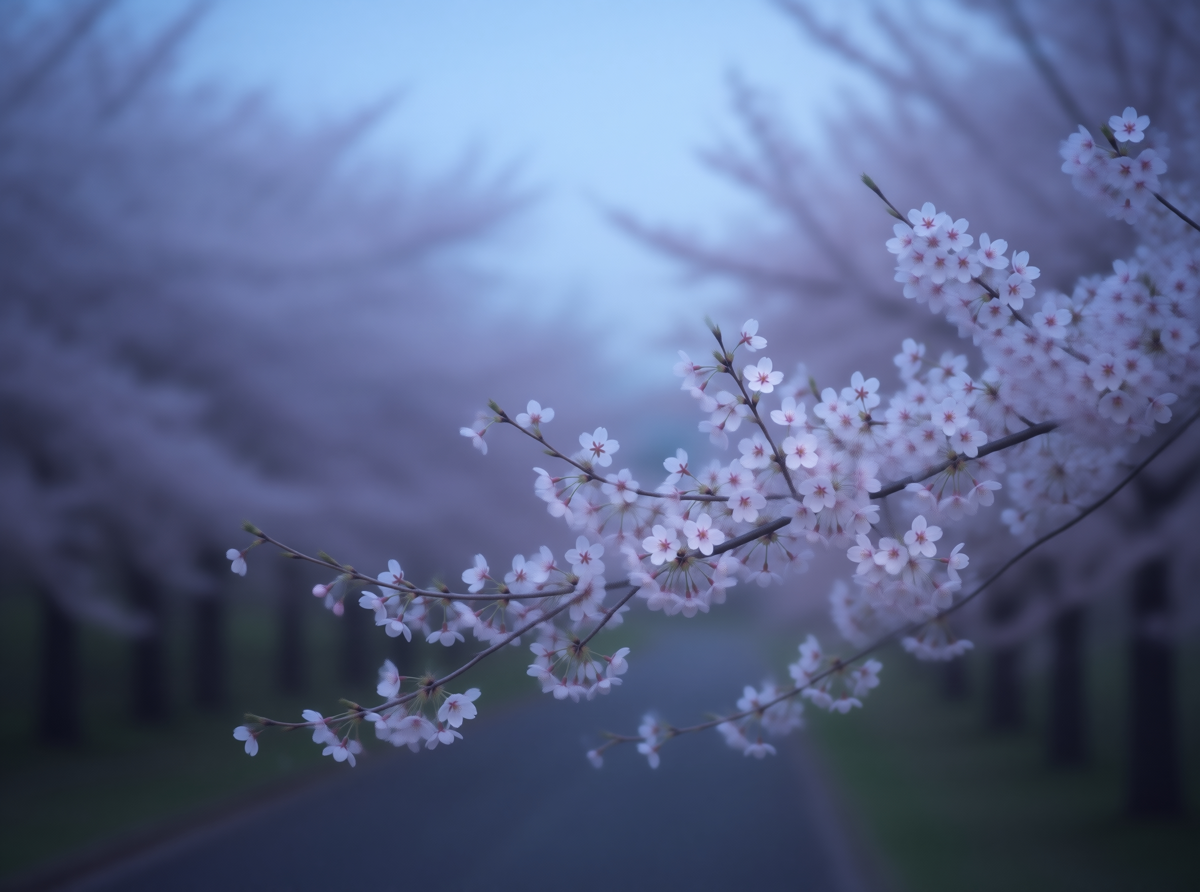 Cherry Blossoms at Dawn