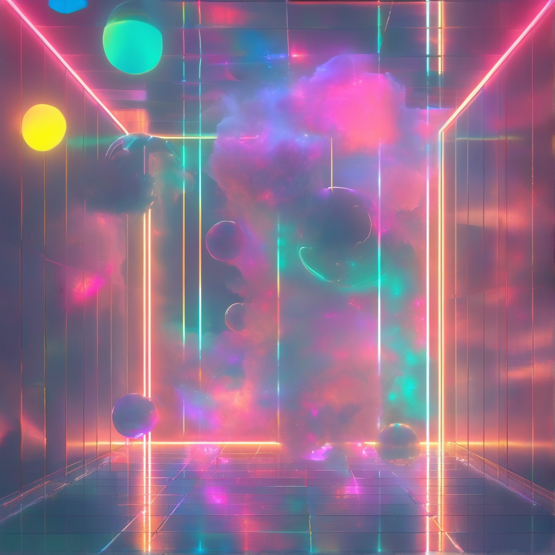 Vibrant Cyberpunk Space