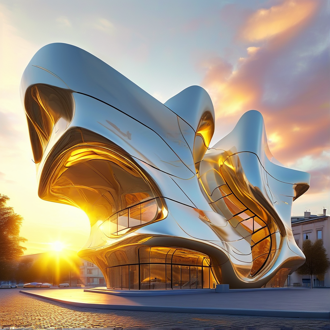Futuristic Metallic Building