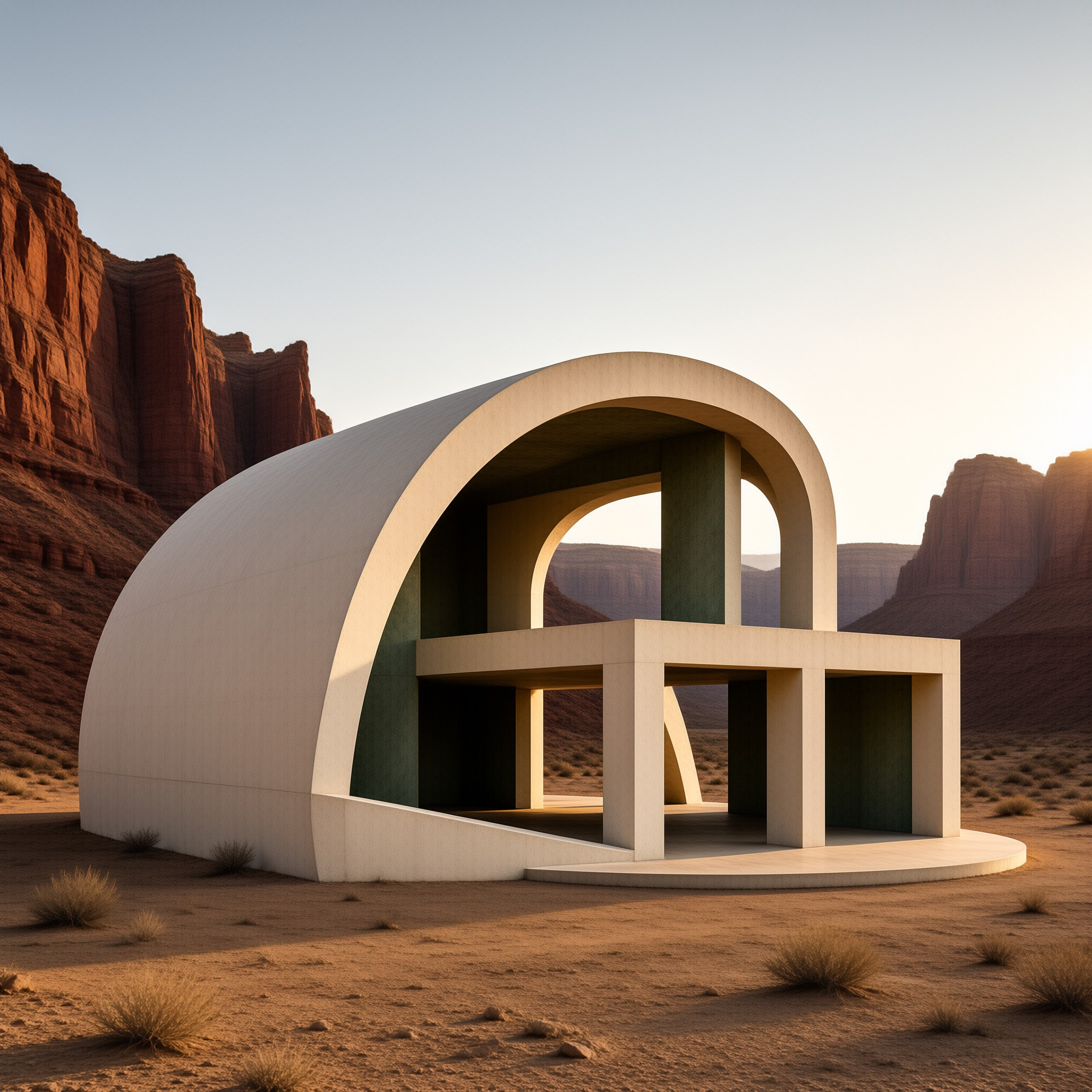 Modern Desert Arch Building
