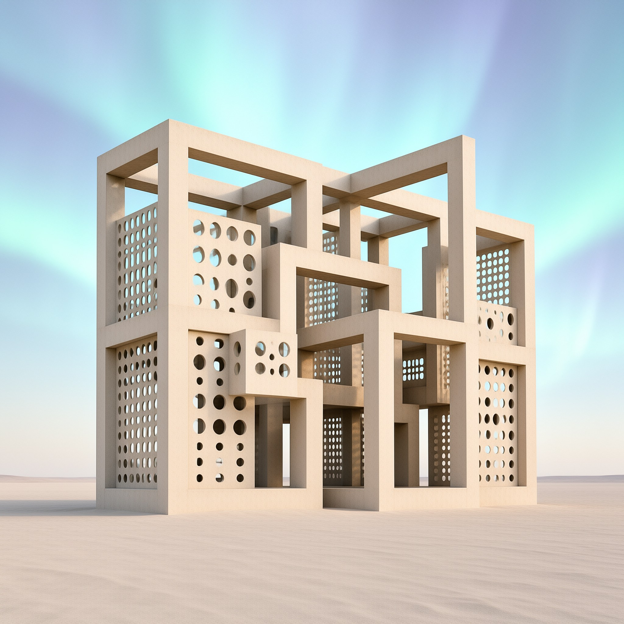 Modern Geometric Building