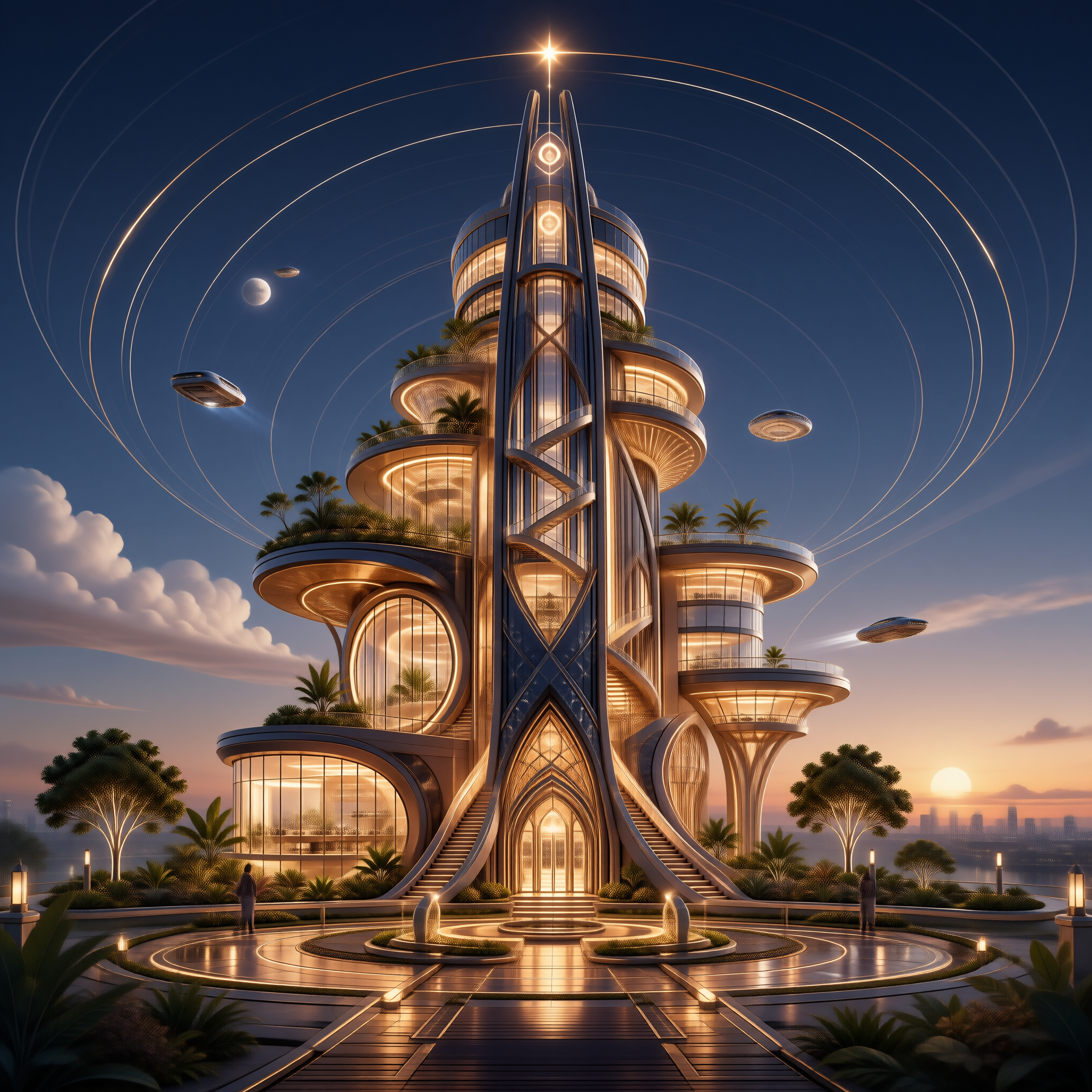 Futuristic Spiral Tower