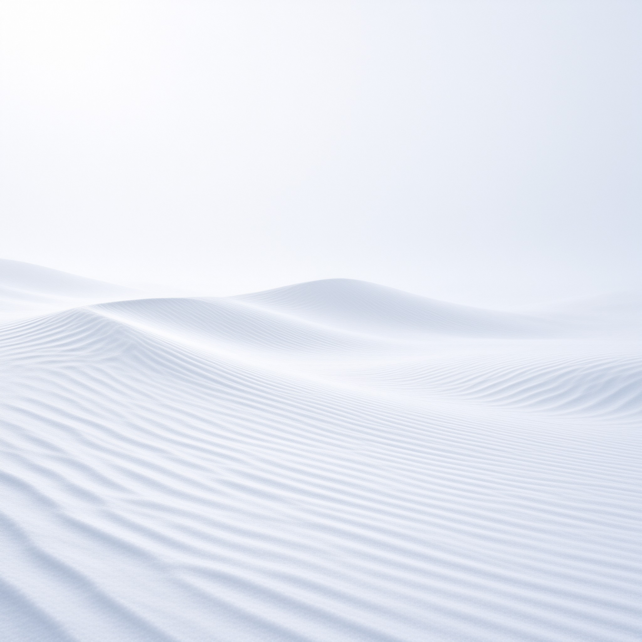 Minimalist White Sand Dunes