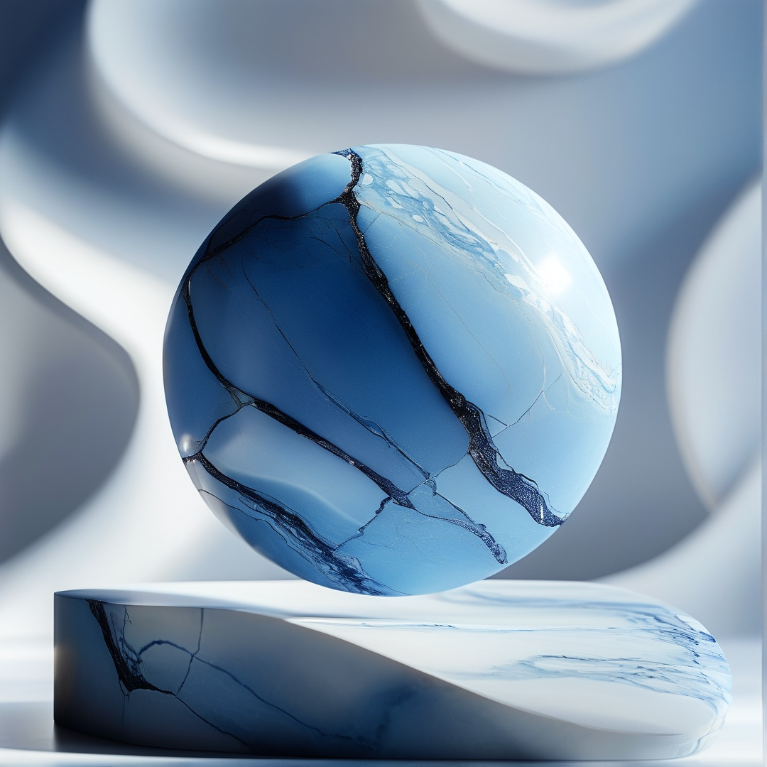 Blue Marble Sphere Art