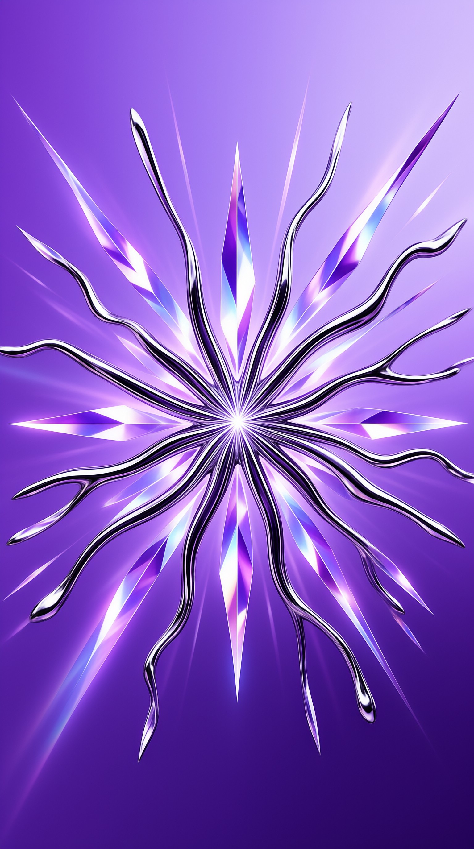 Purple Abstract Crystal Burst