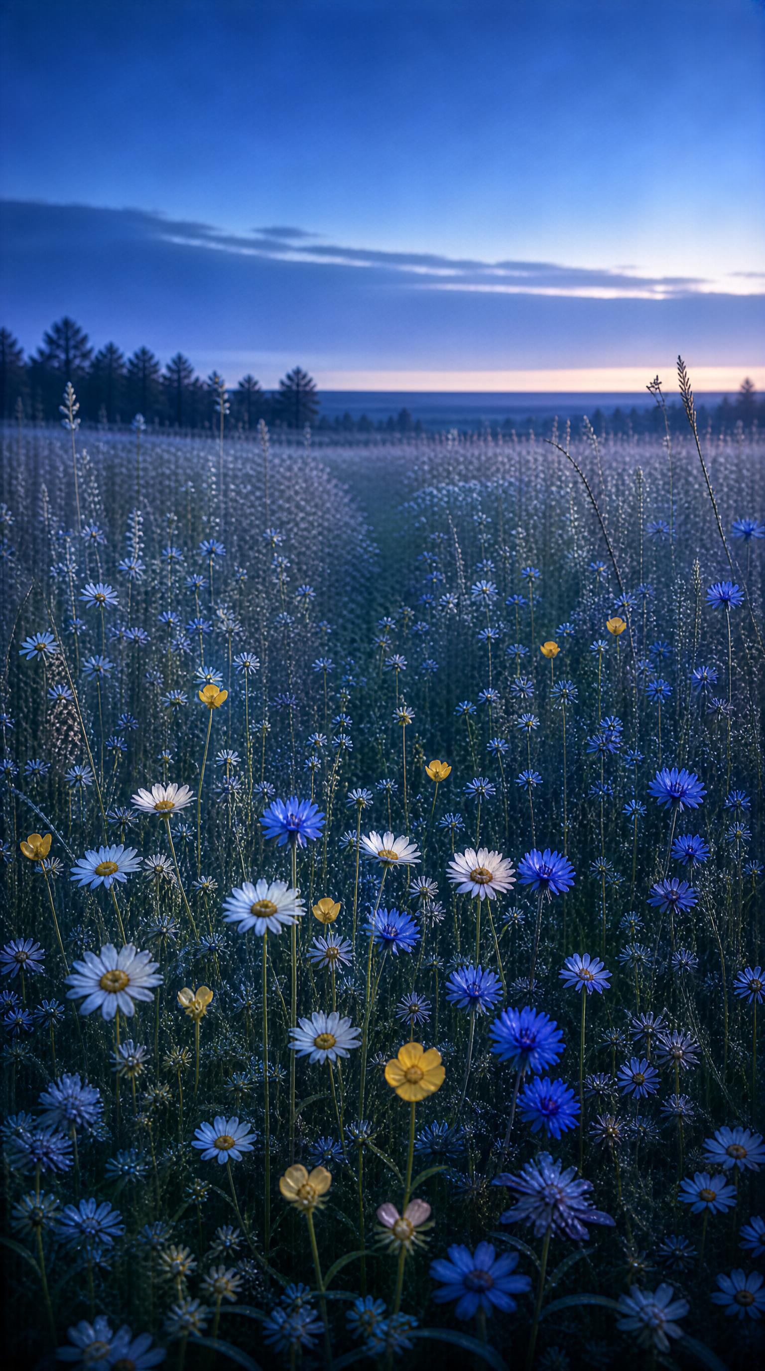 Wildflower Field at Dusk