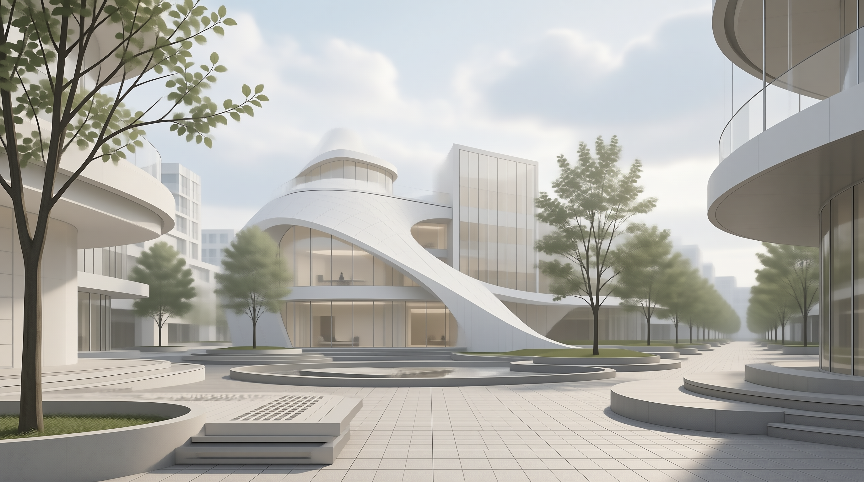 Futuristic White Architecture