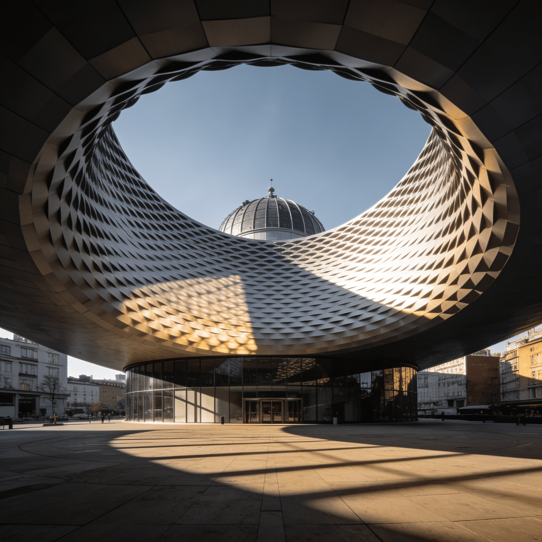 Observatory with Parametric Facade — Urban Plaza