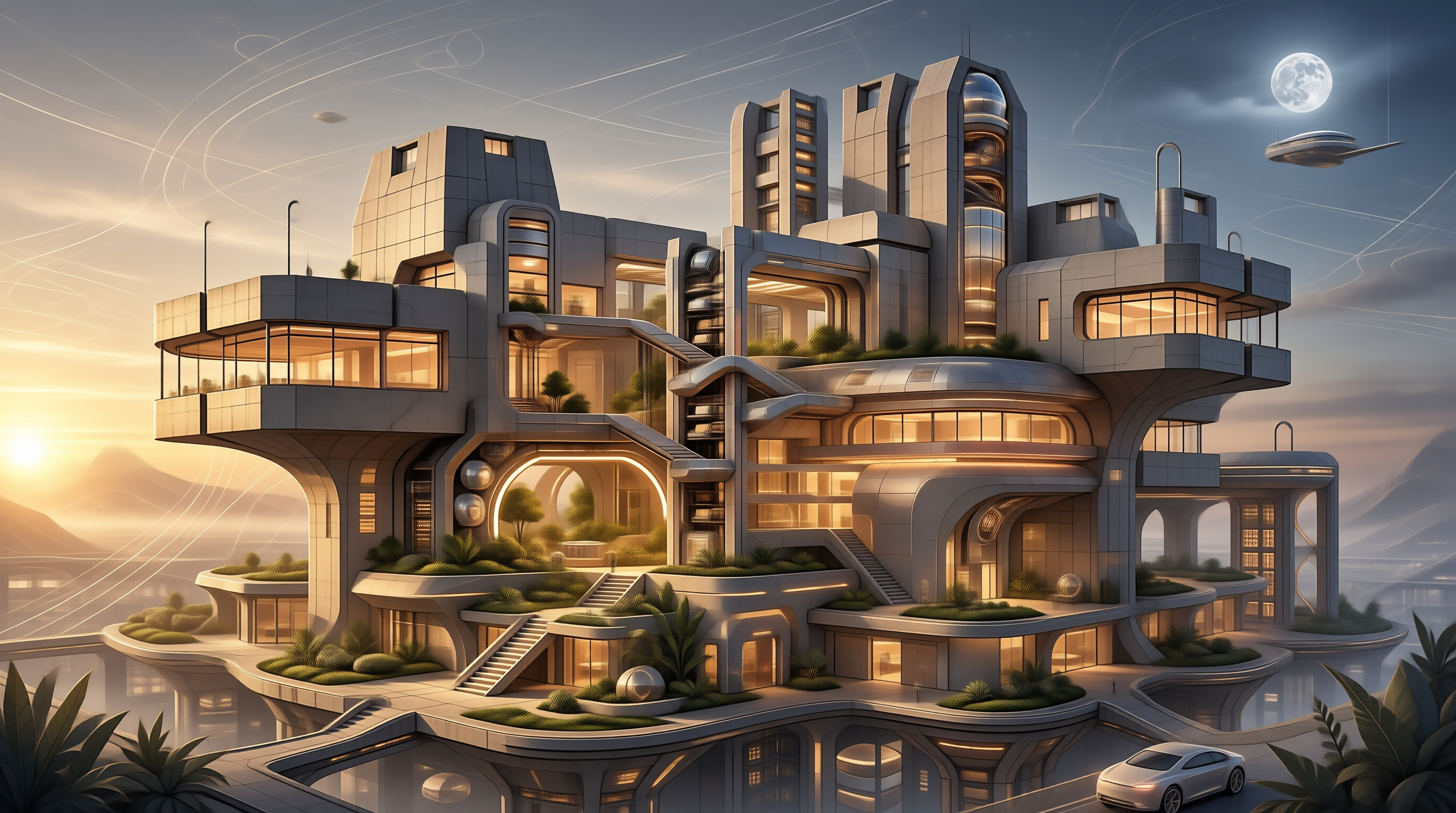 Futuristic Green Building