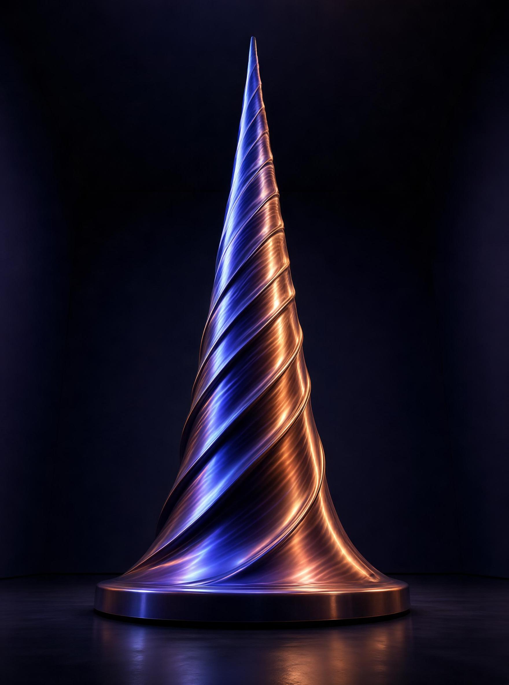 Metallic Spiral Sculpture