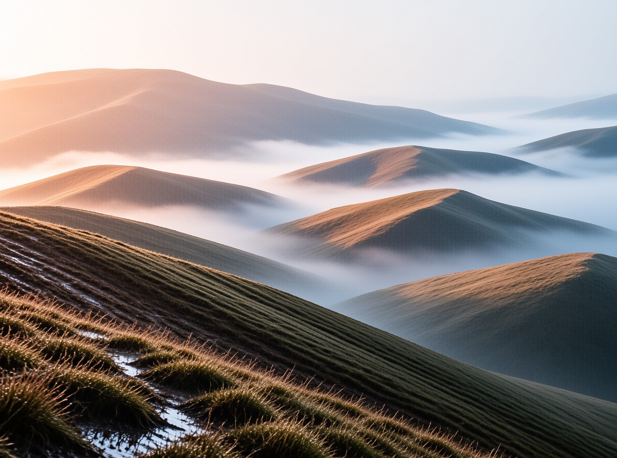Misty Hills at Sunrise