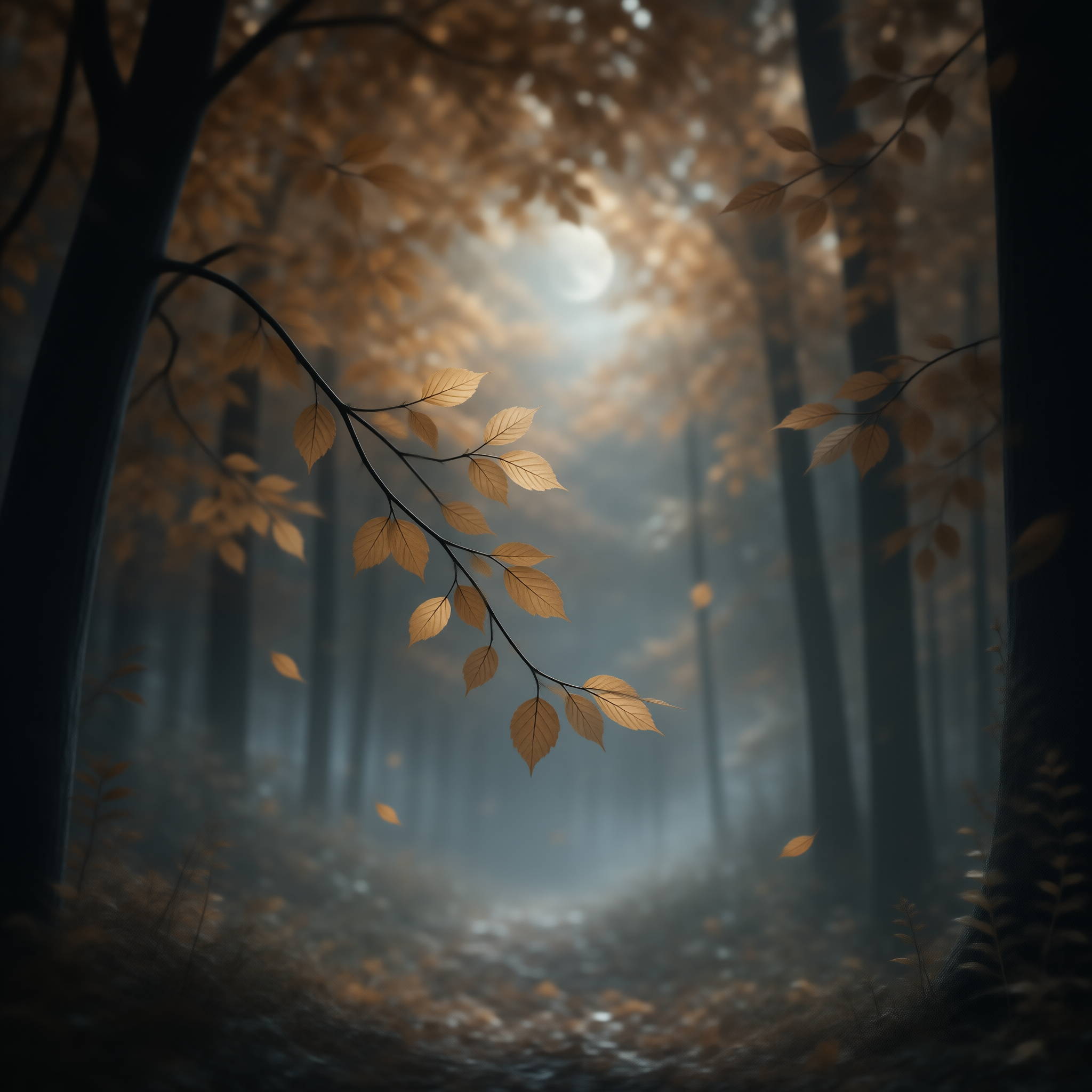 Misty Autumn Forest Path