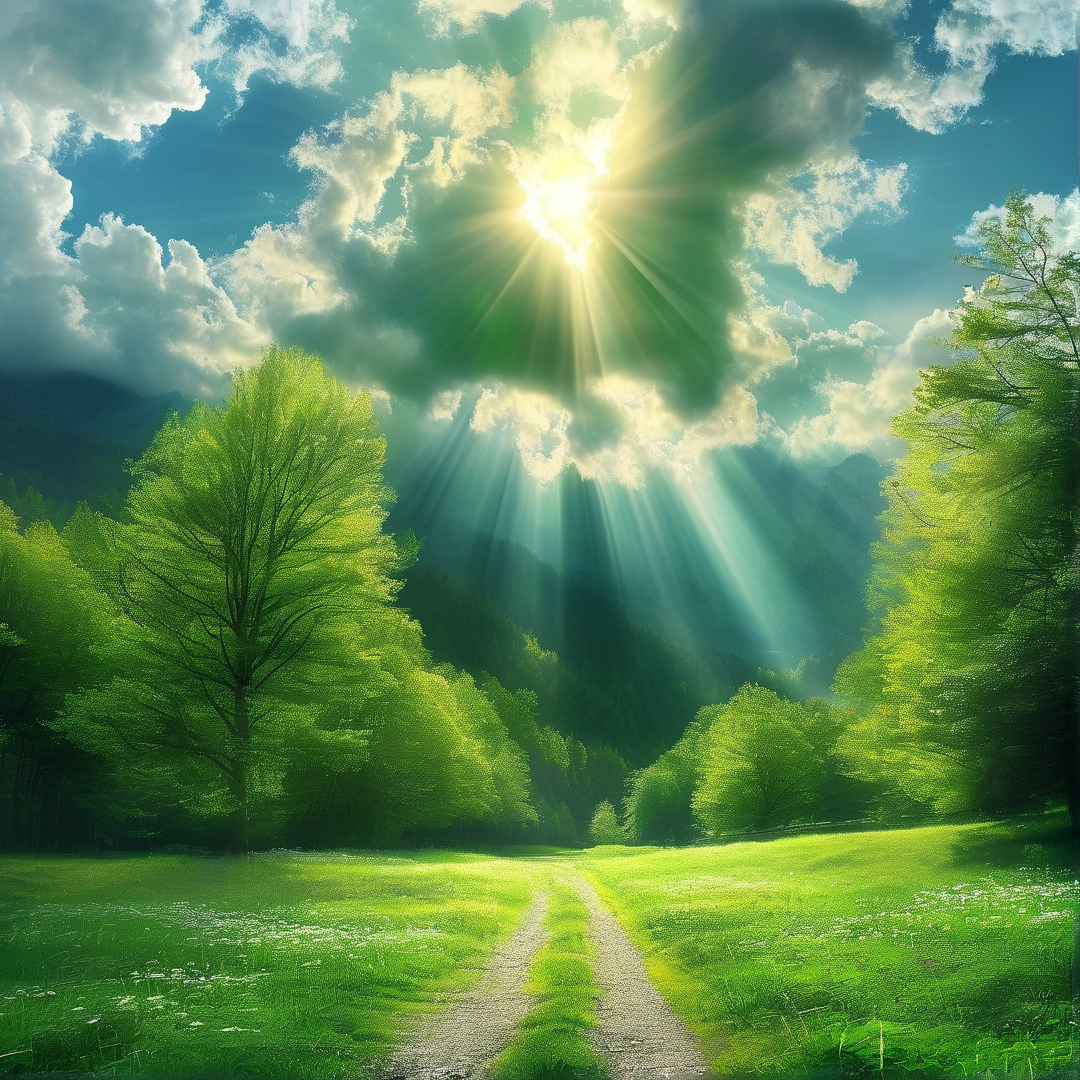 Sunny Path in Nature