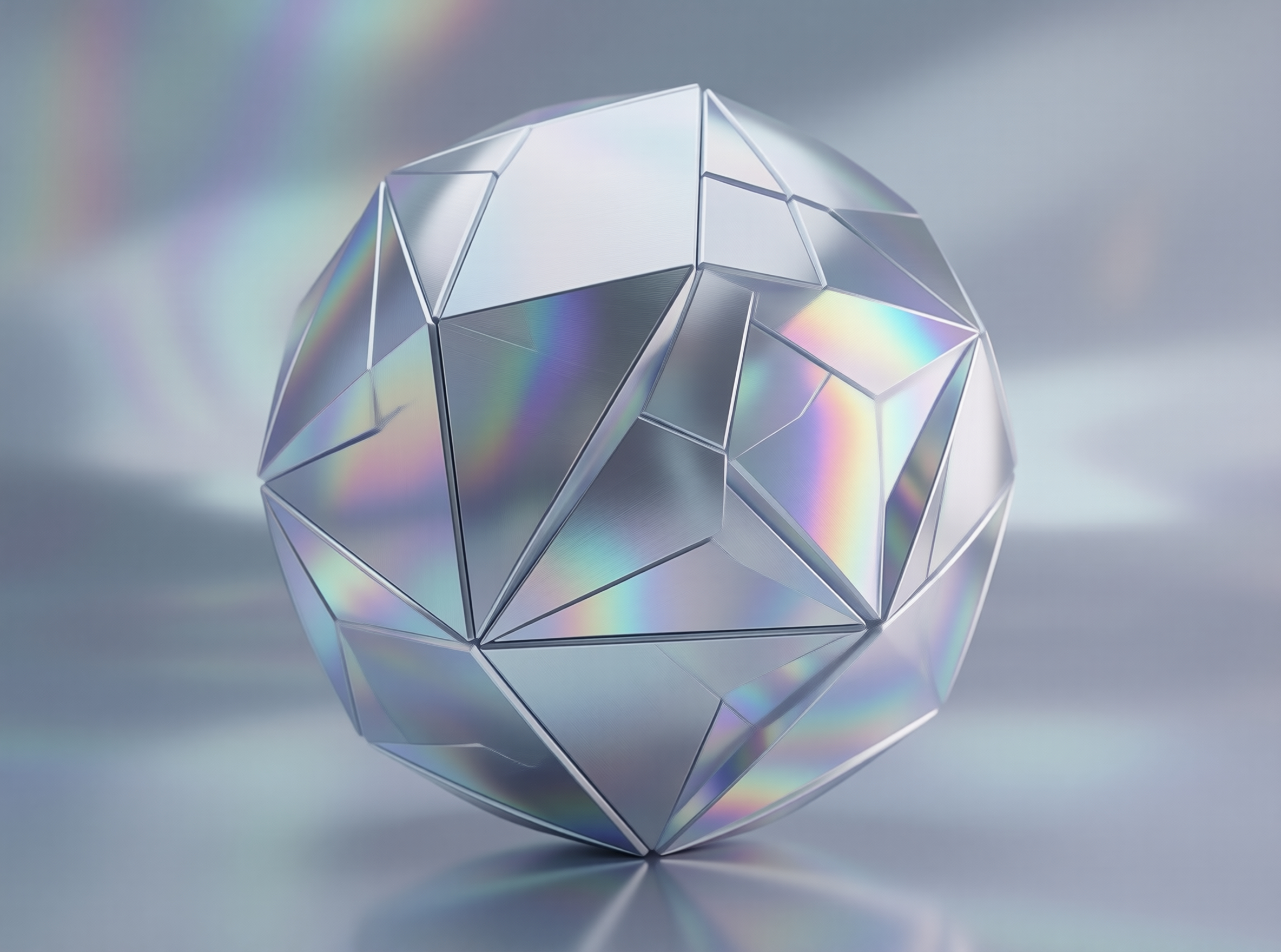 Faceted Iridescent Sphere