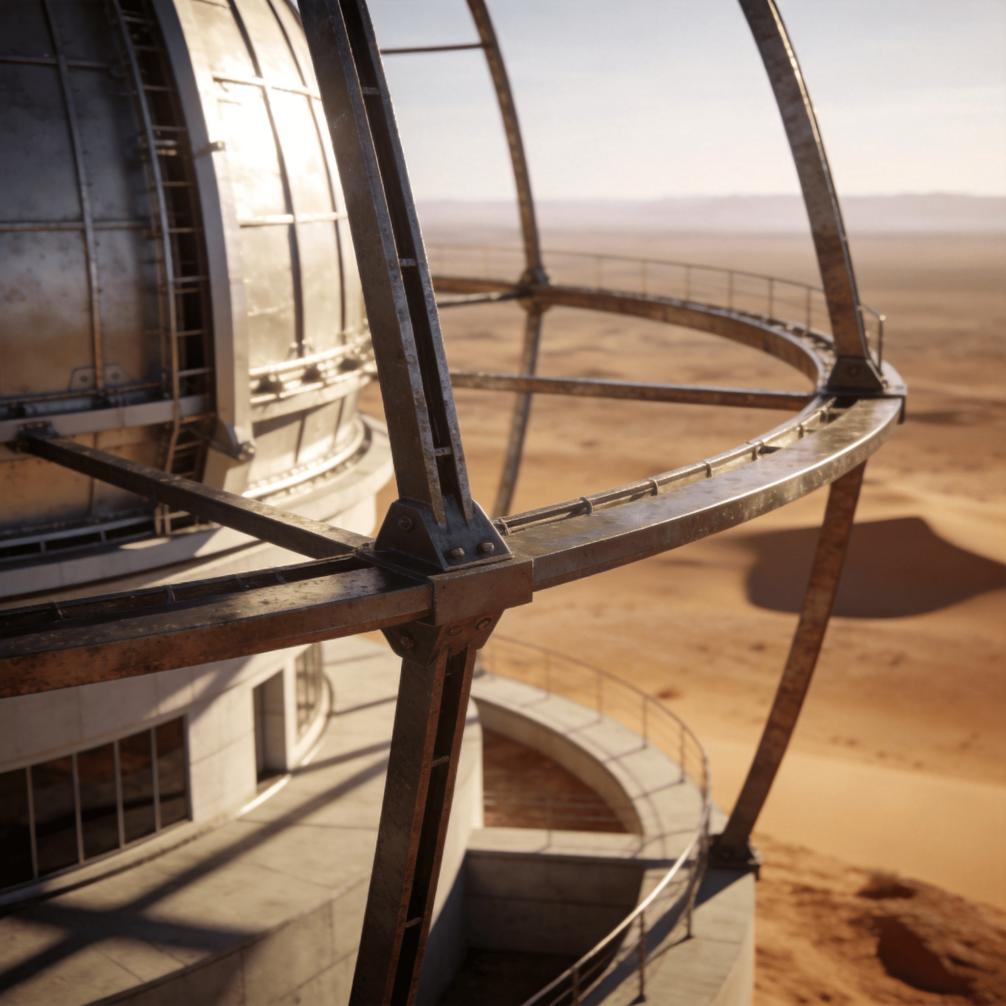 Observatory with Steel Frame — Desert Plain