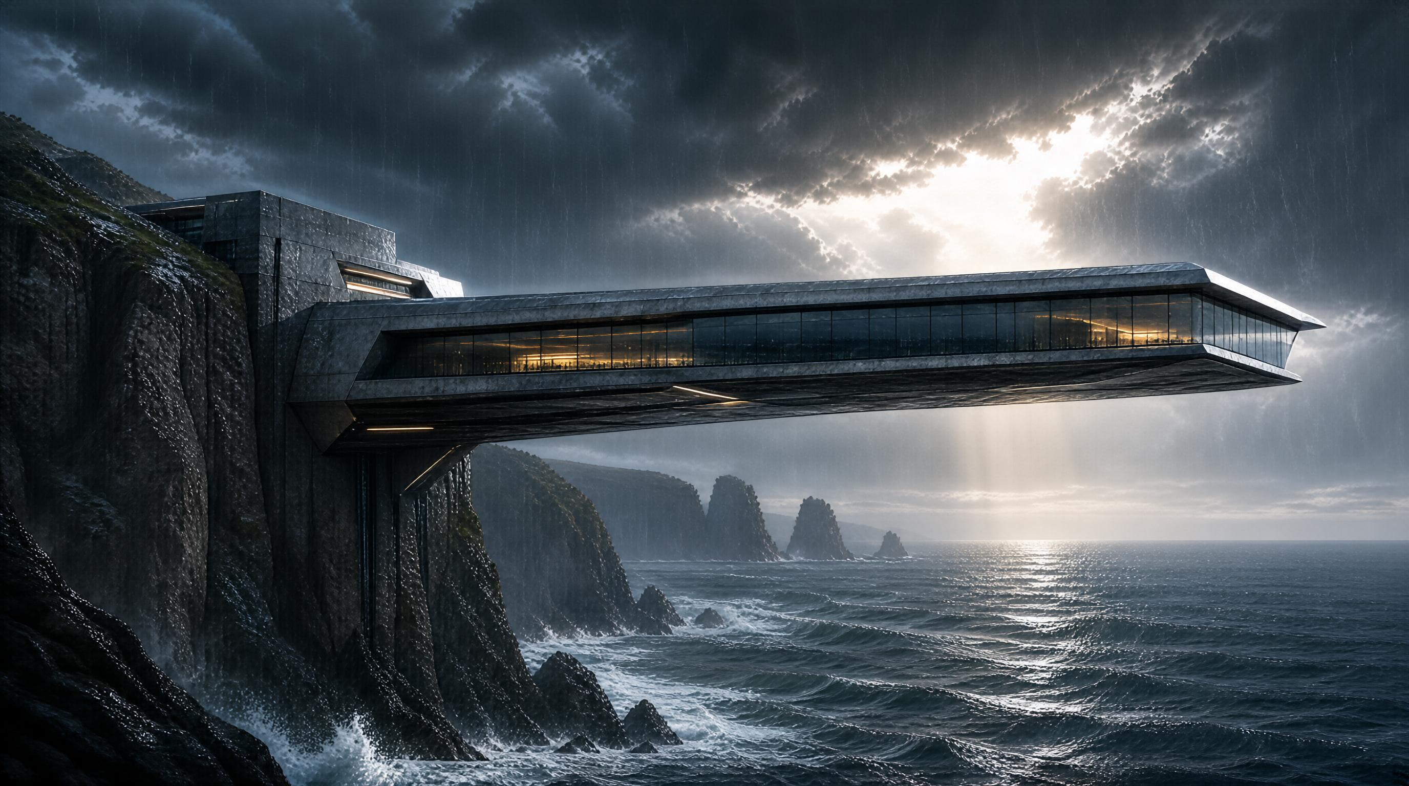 Modern Cliffside Overwater Structure