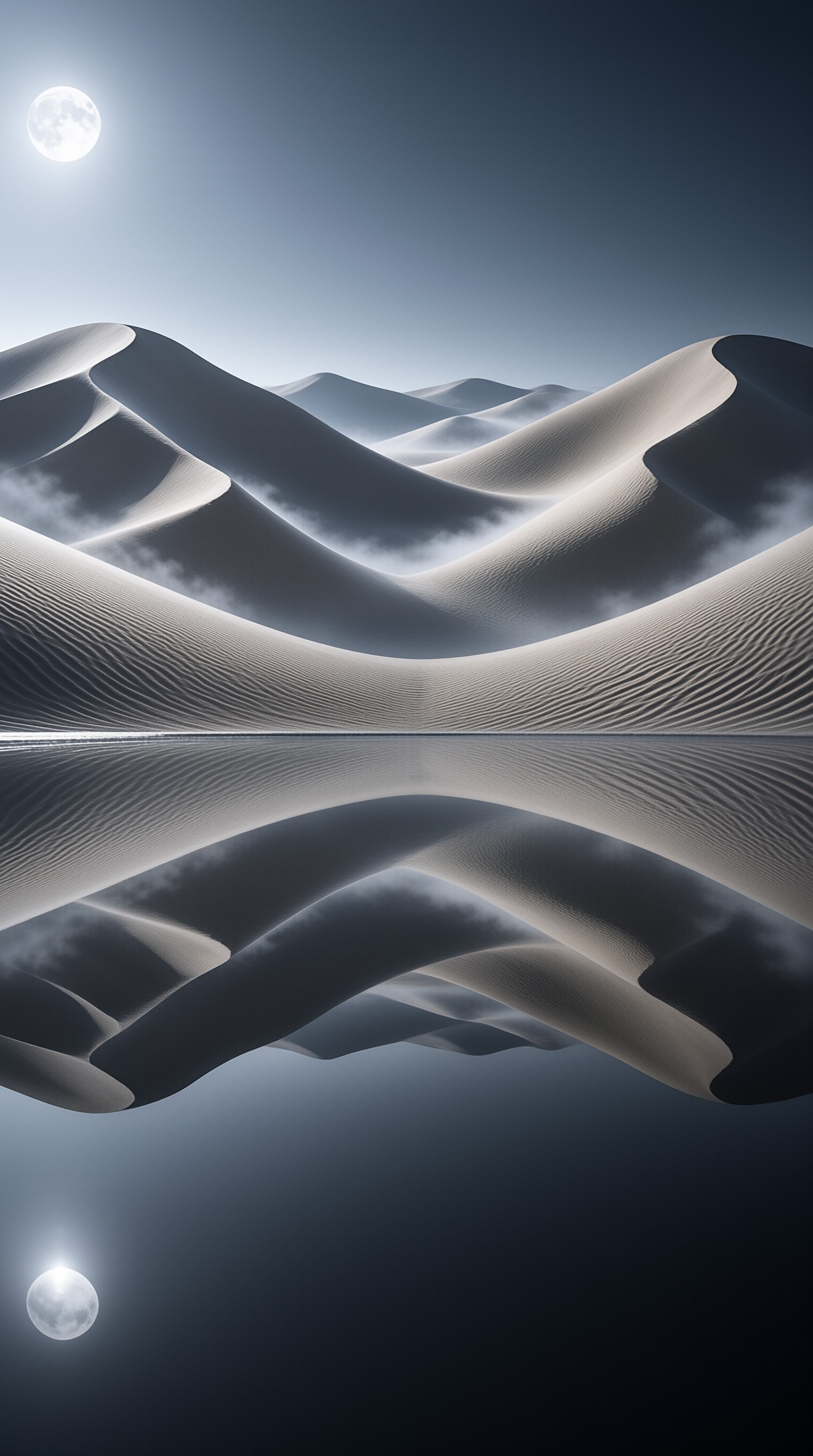 Desert Moon Reflection