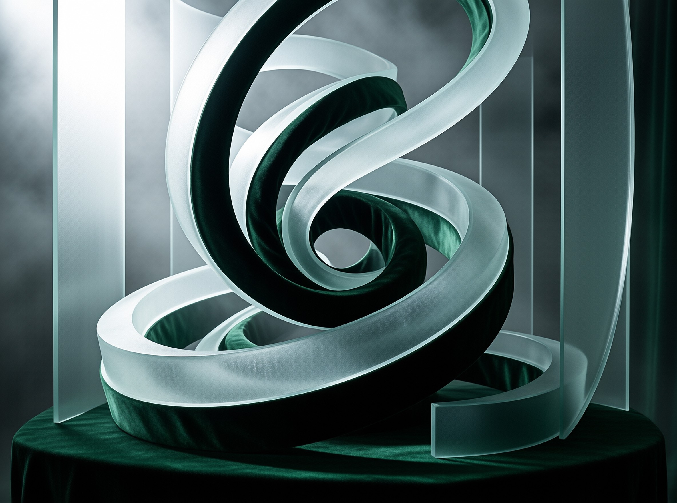 Emerald Abstract Sculpture