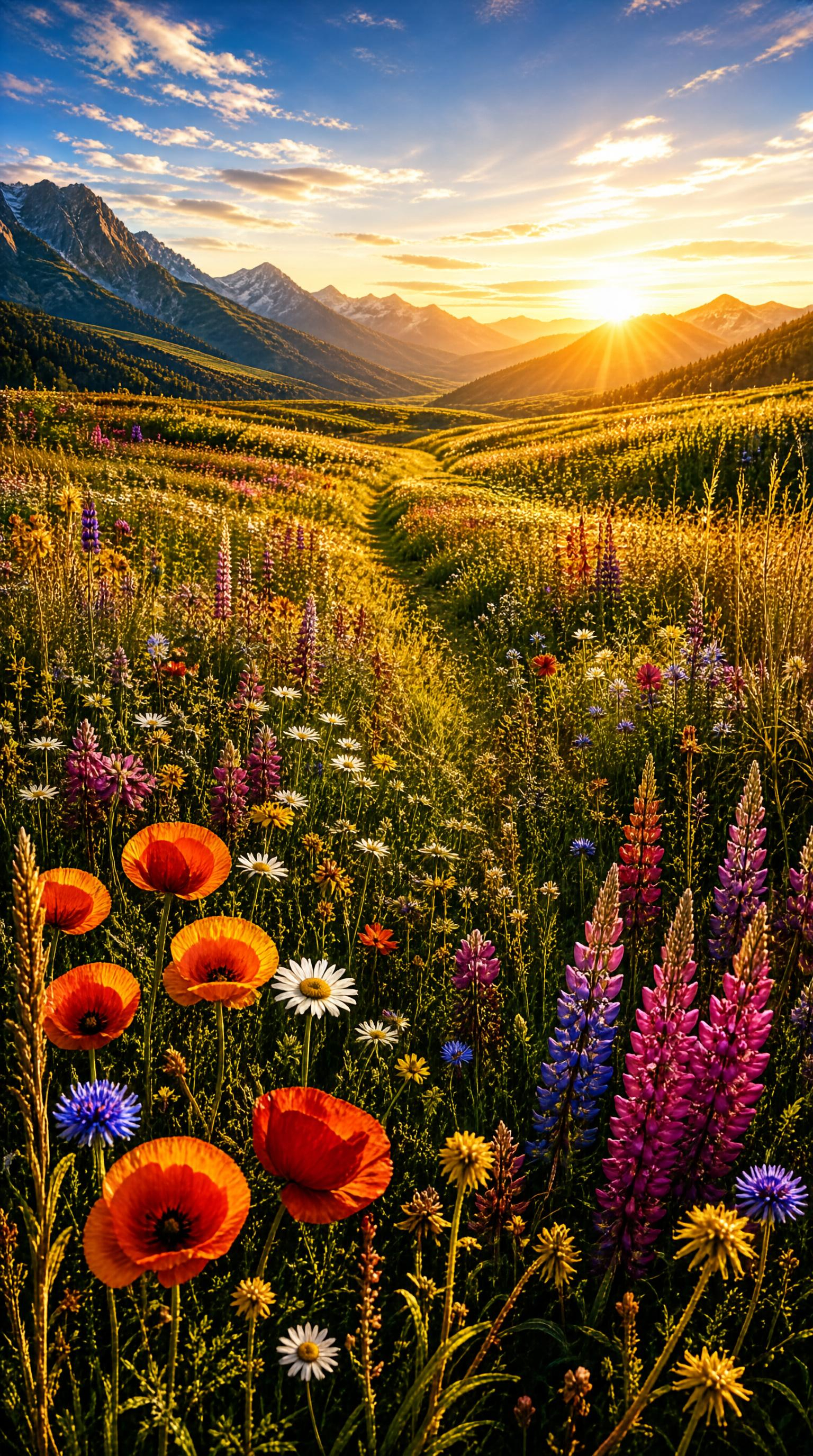 Sunrise Alpine Meadow