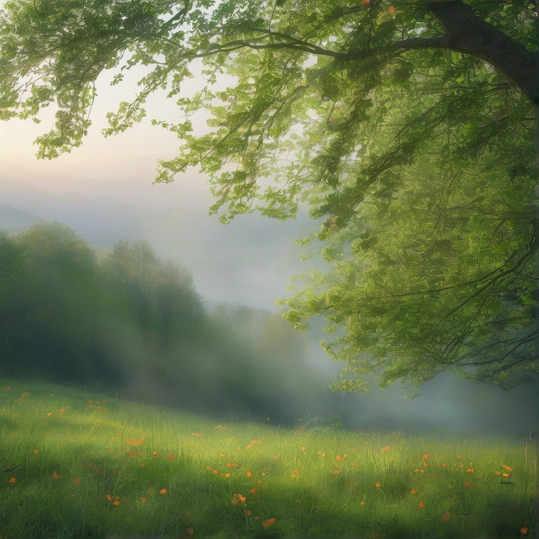 Misty Morning Landscape