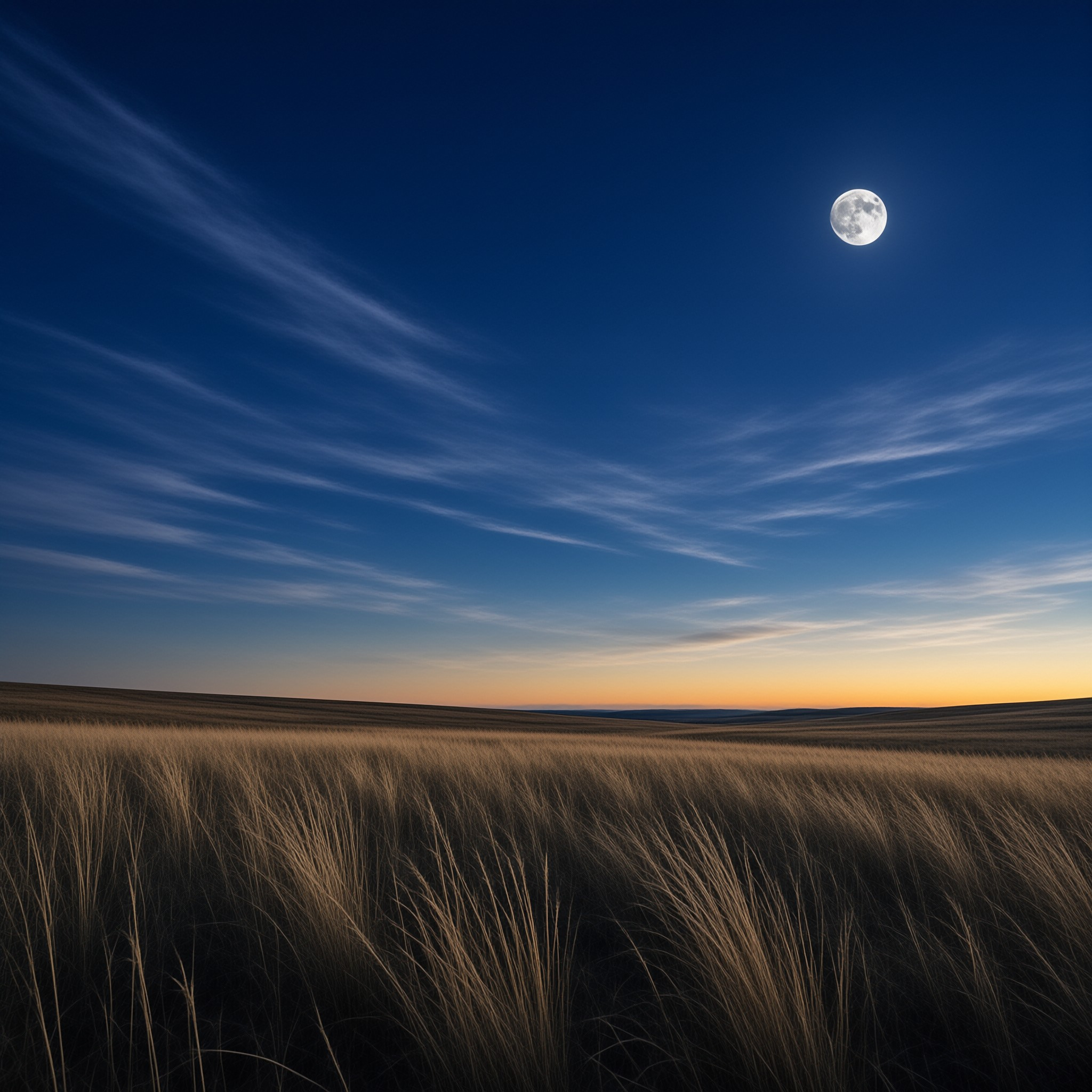 Moonlit Twilight Landscape