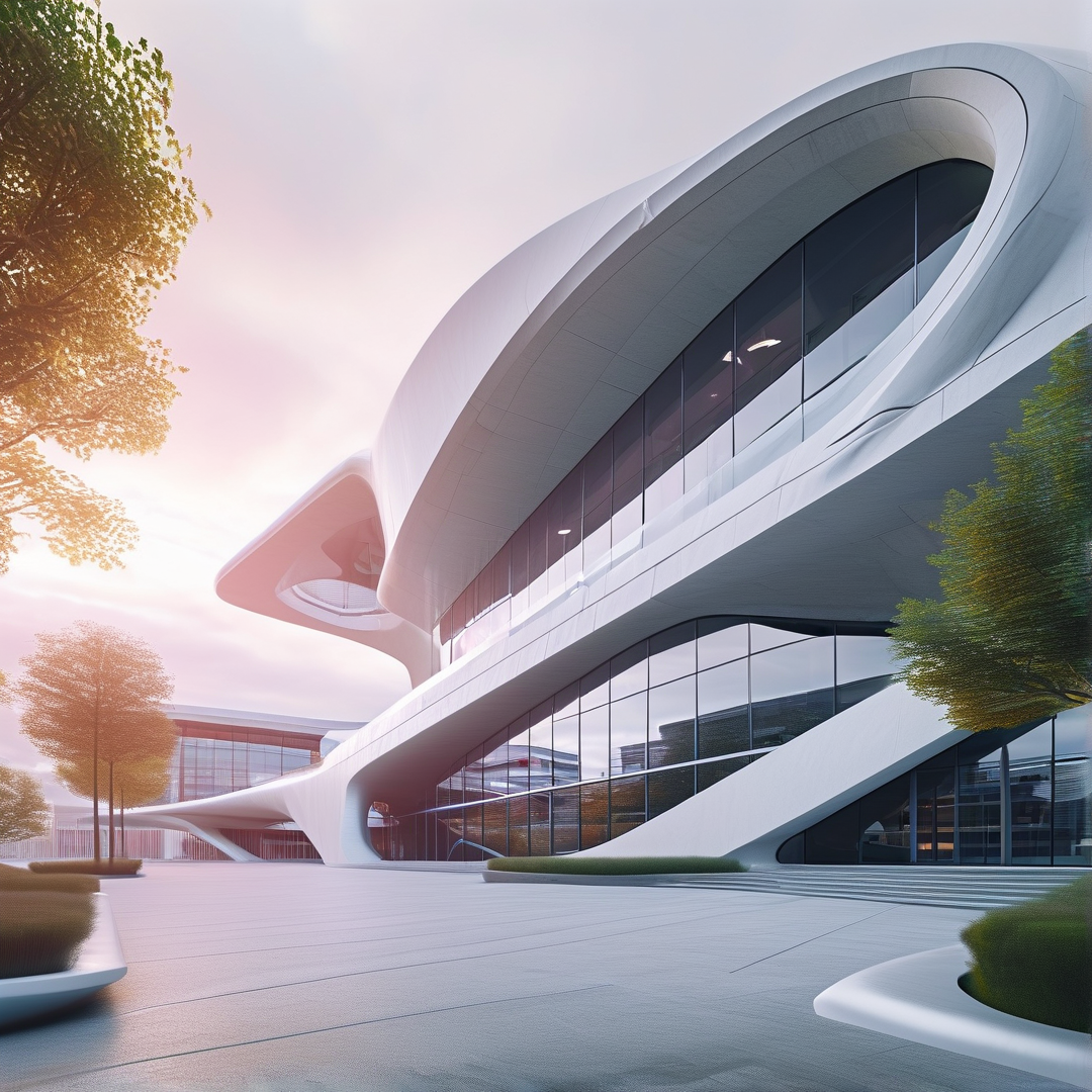 Futuristic White Architecture