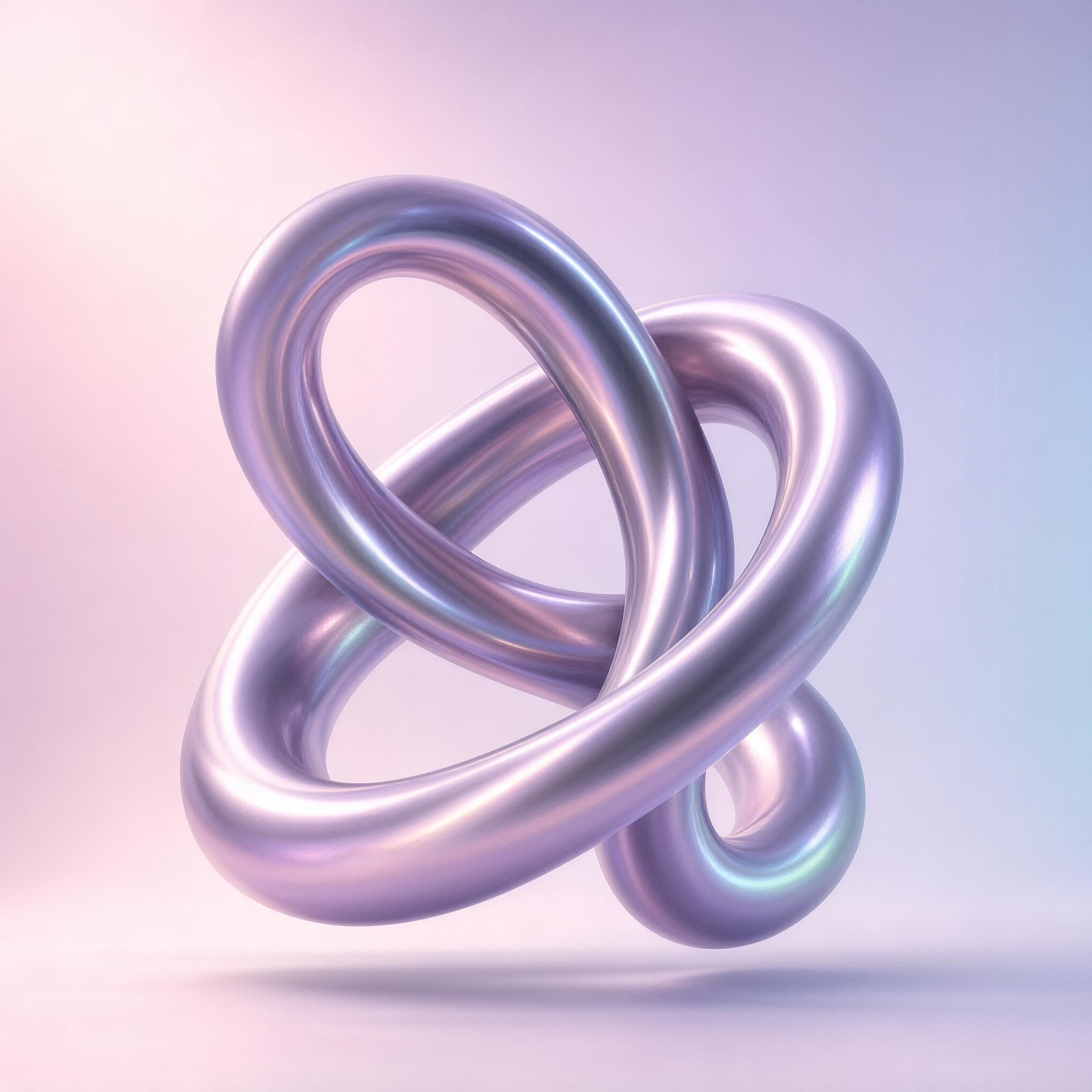 Iridescent Metal Knot