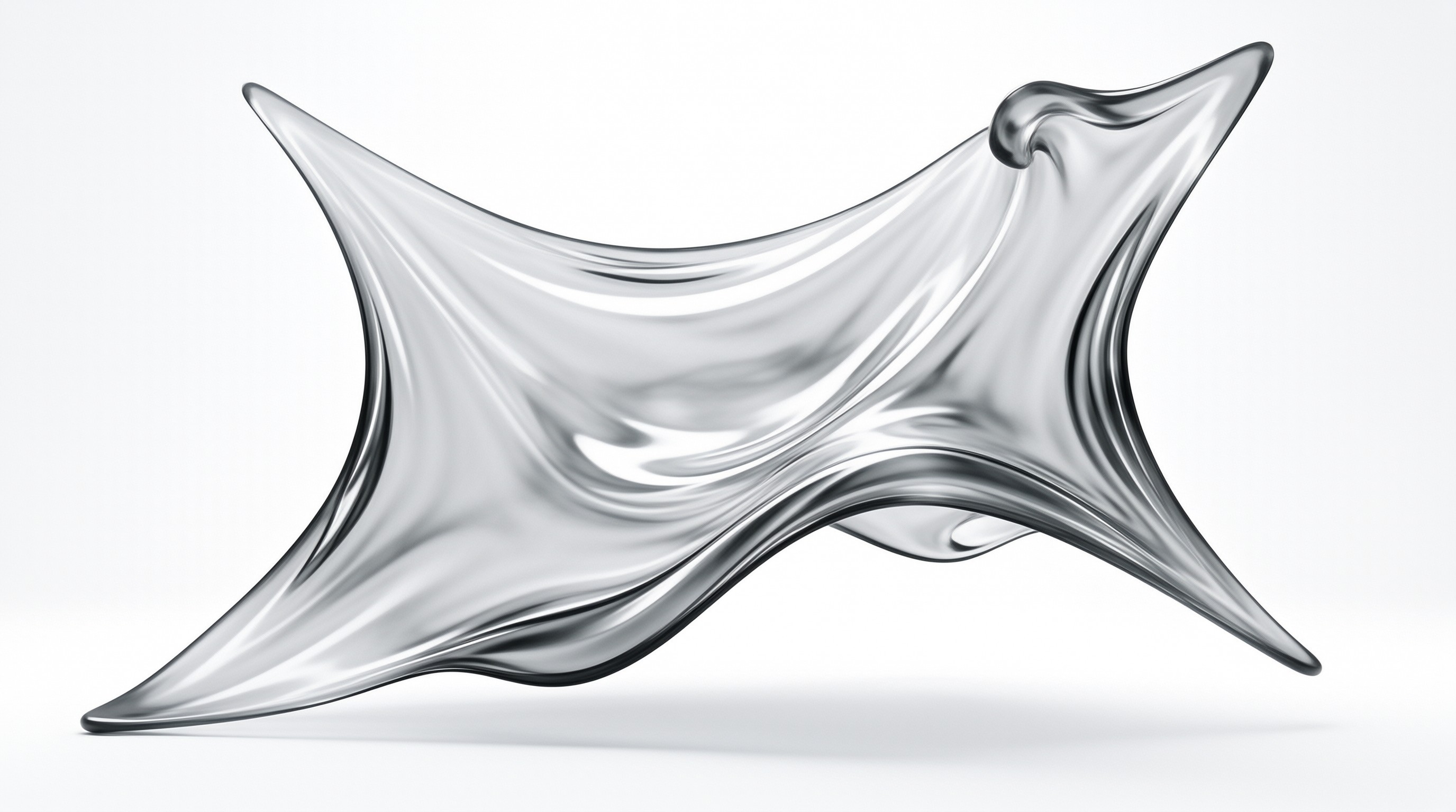 Sleek Metallic Abstract Shape