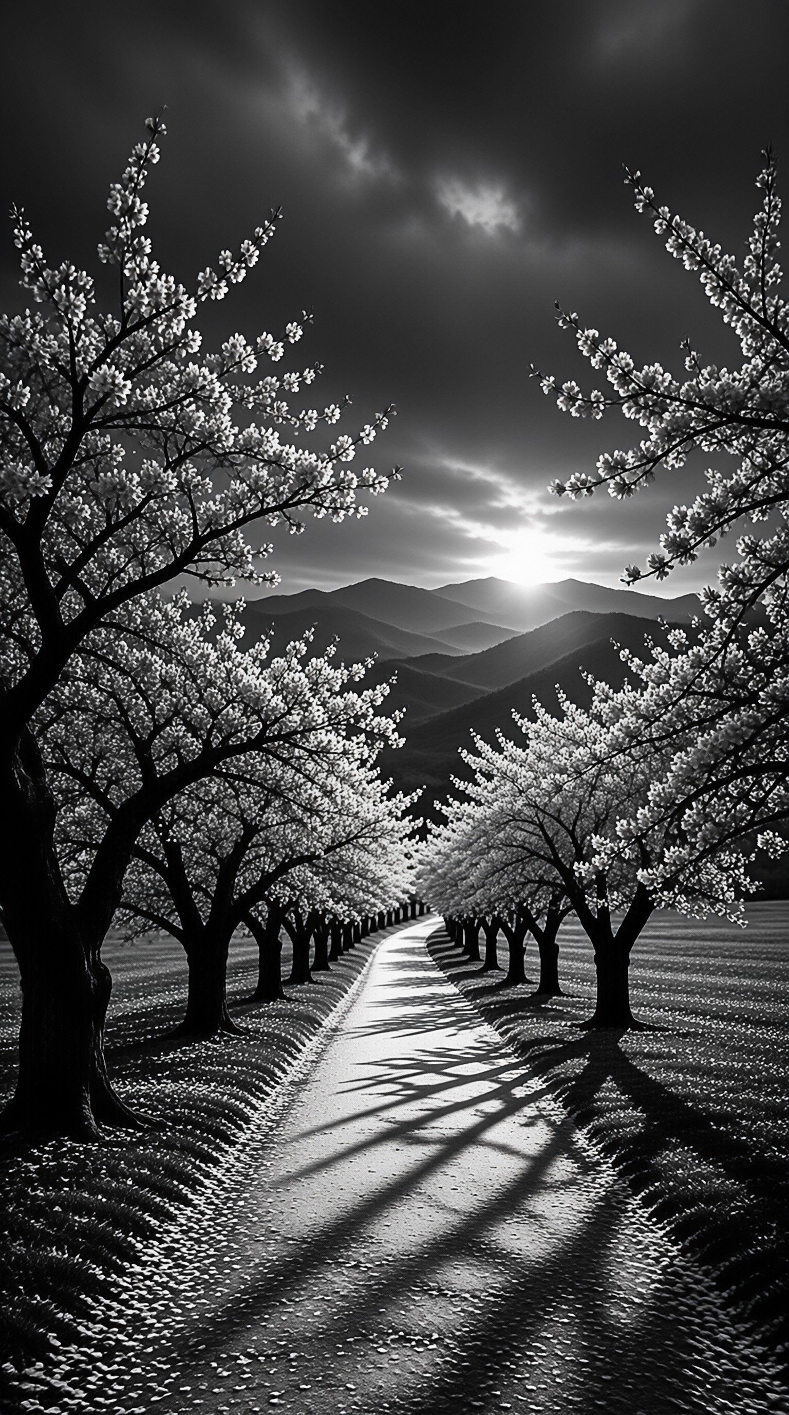 Monochrome Path to Sun