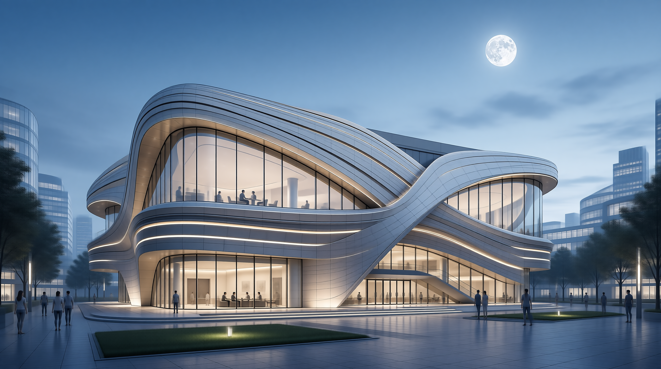 Futuristic Curved Building
