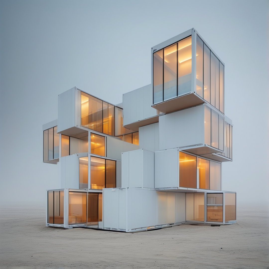 Stacked Modular Cube Building