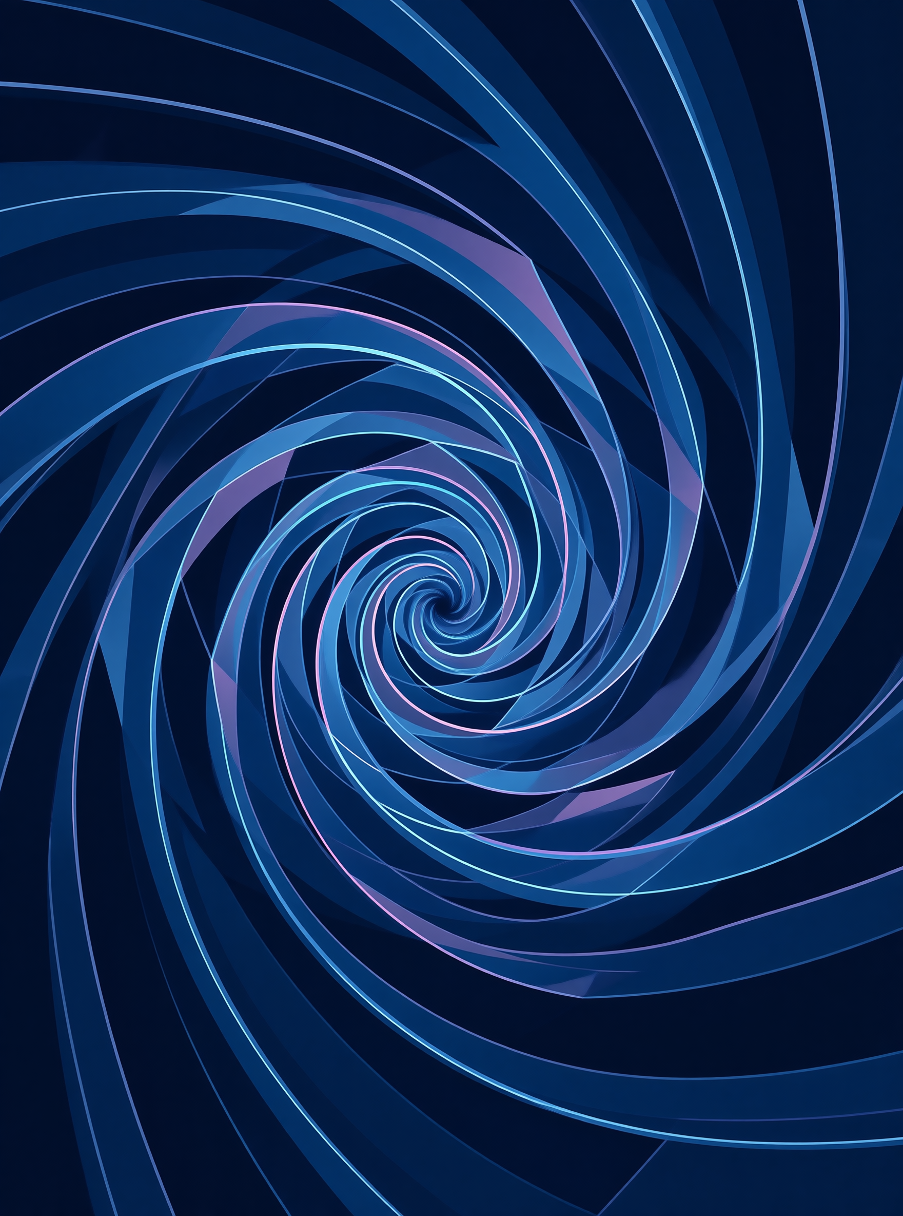 Abstract Blue Spiral Vortex