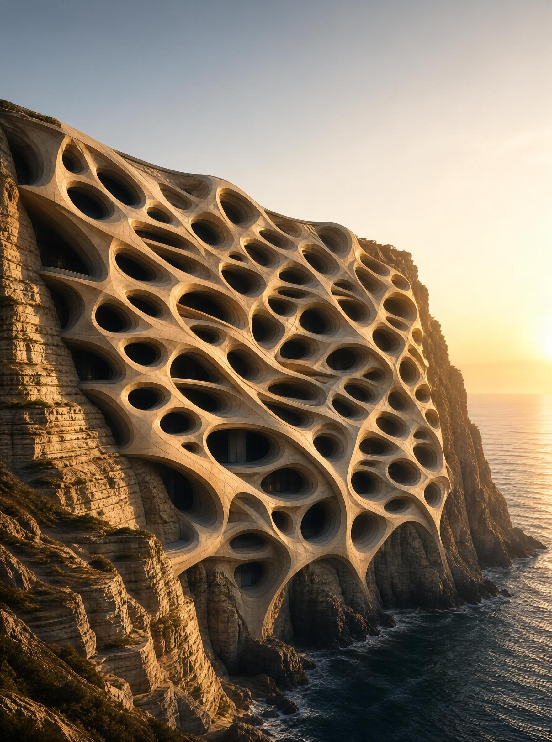 Futuristic Cliffside Design