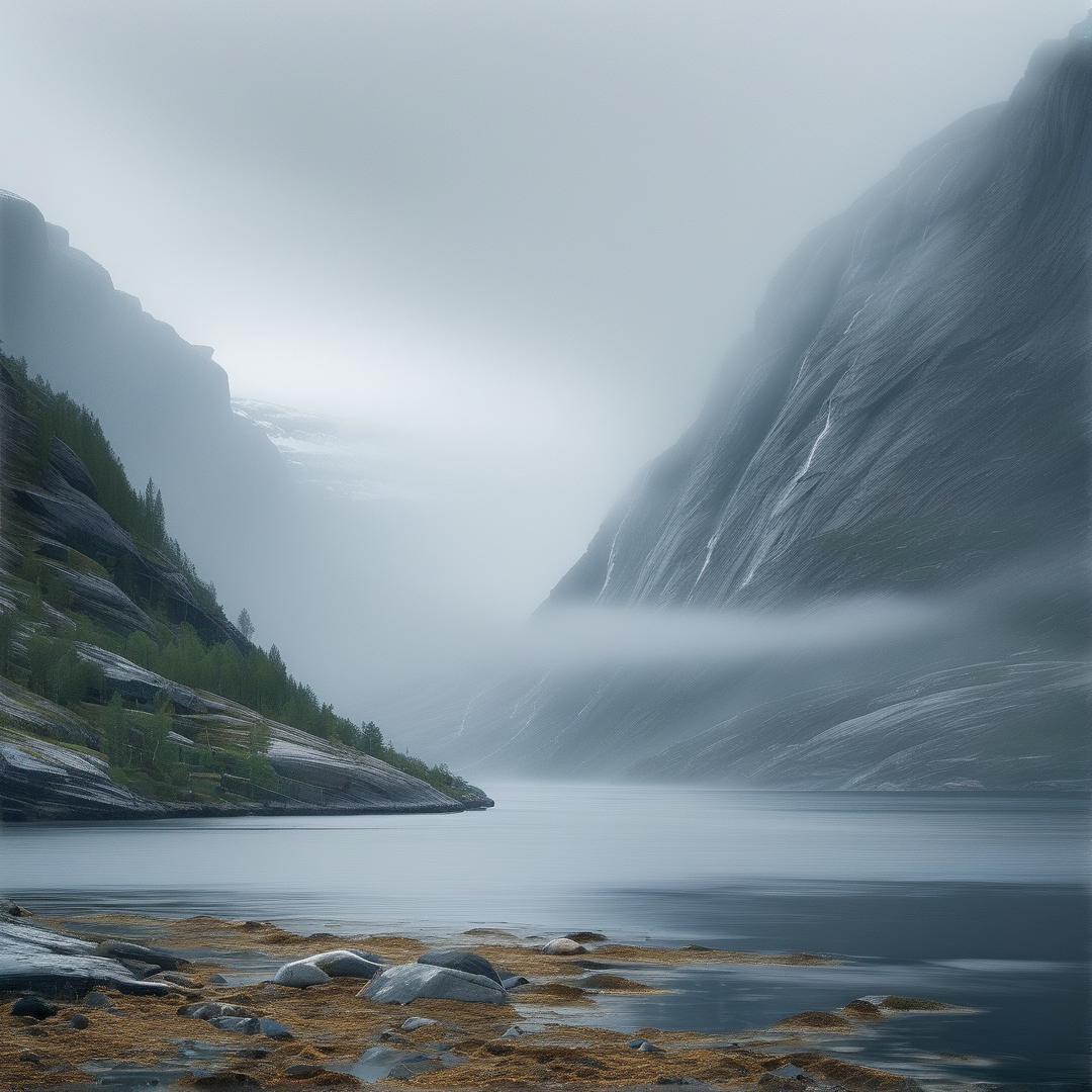 Misty Fjord Landscape