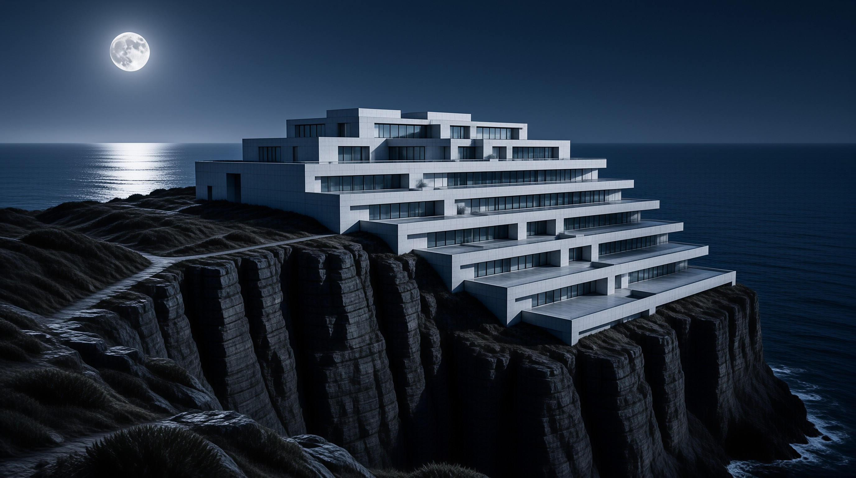 Moonlit Cliffside Residence