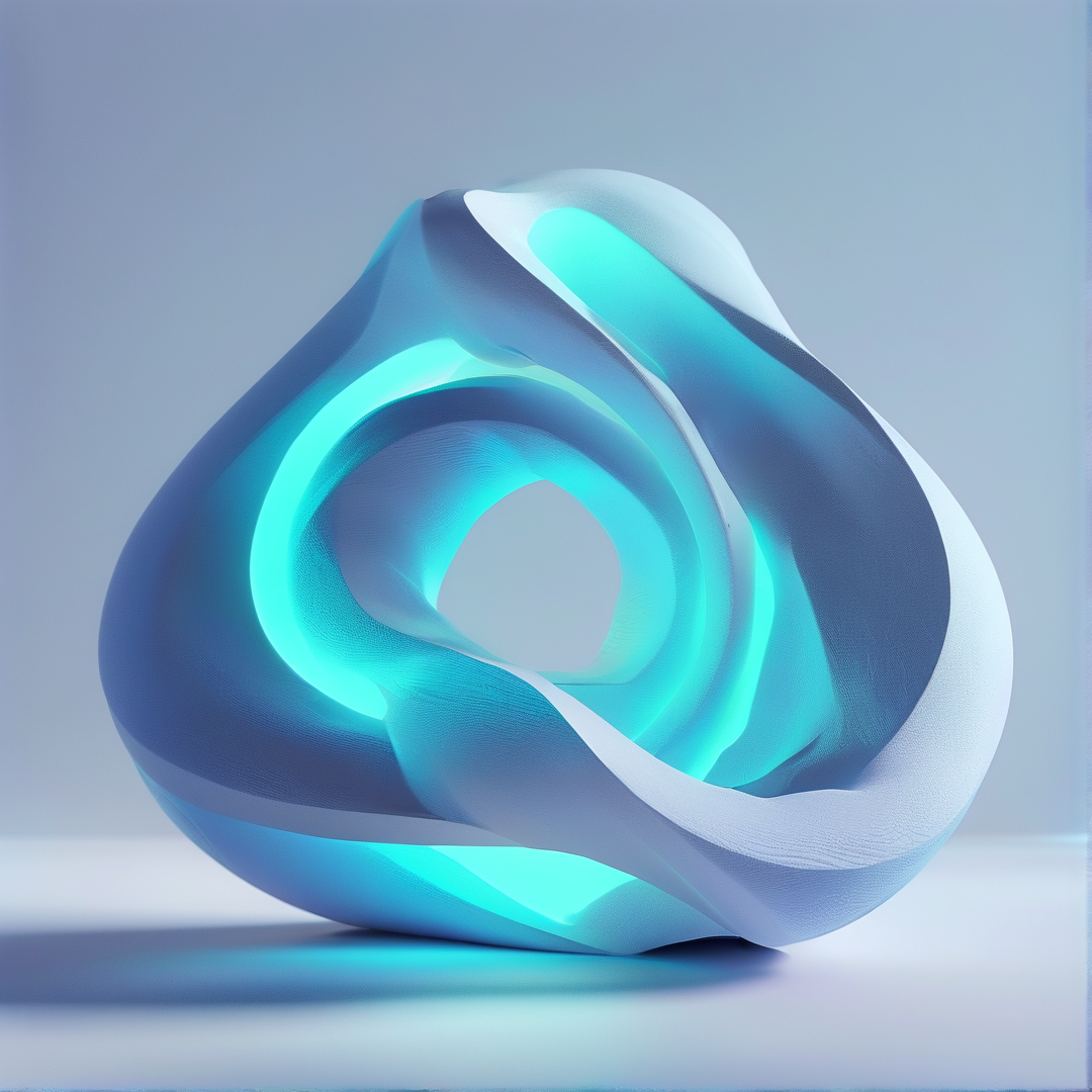 Abstract Blue Sculpture