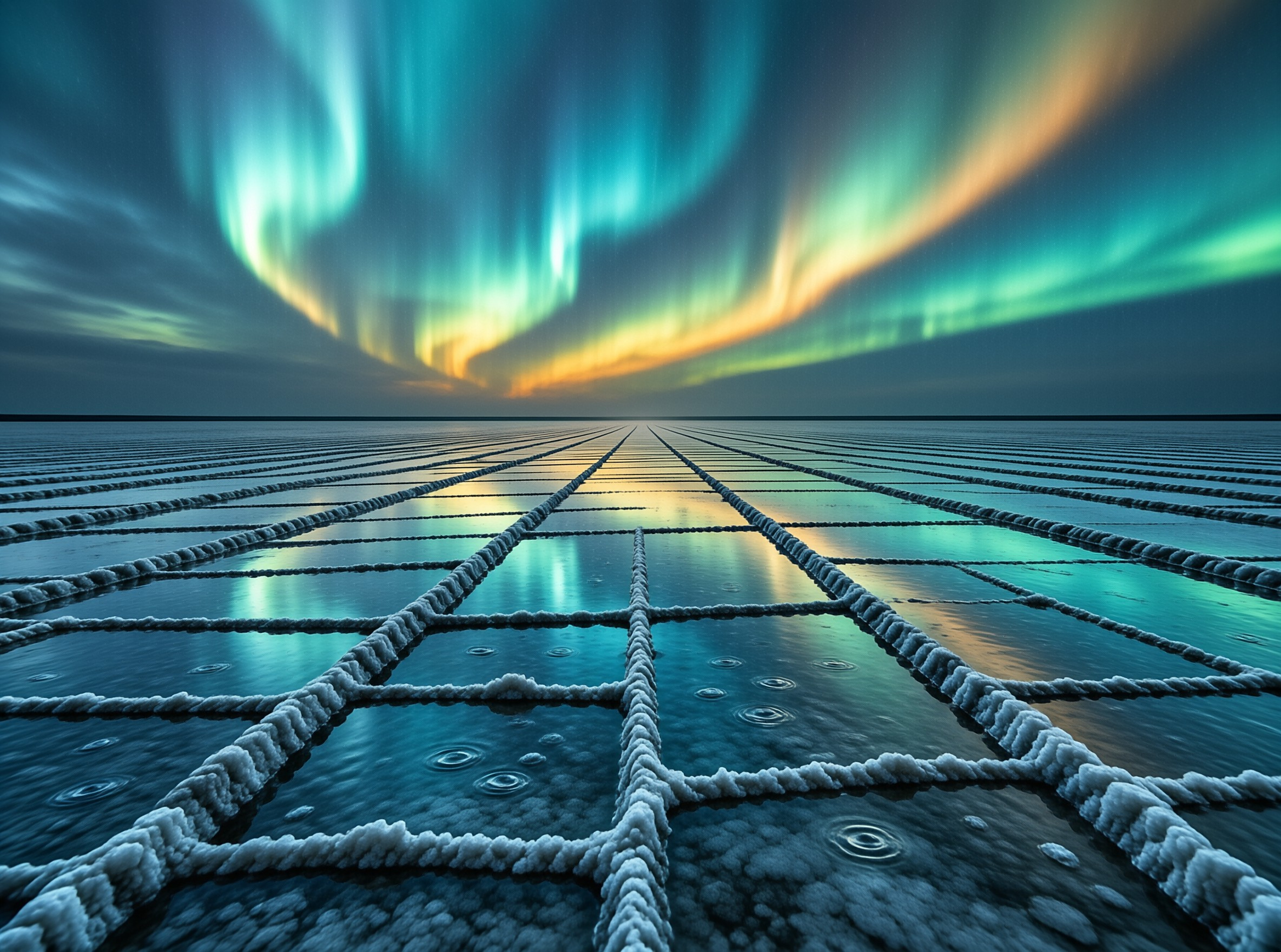 Grid Reflection of Aurora