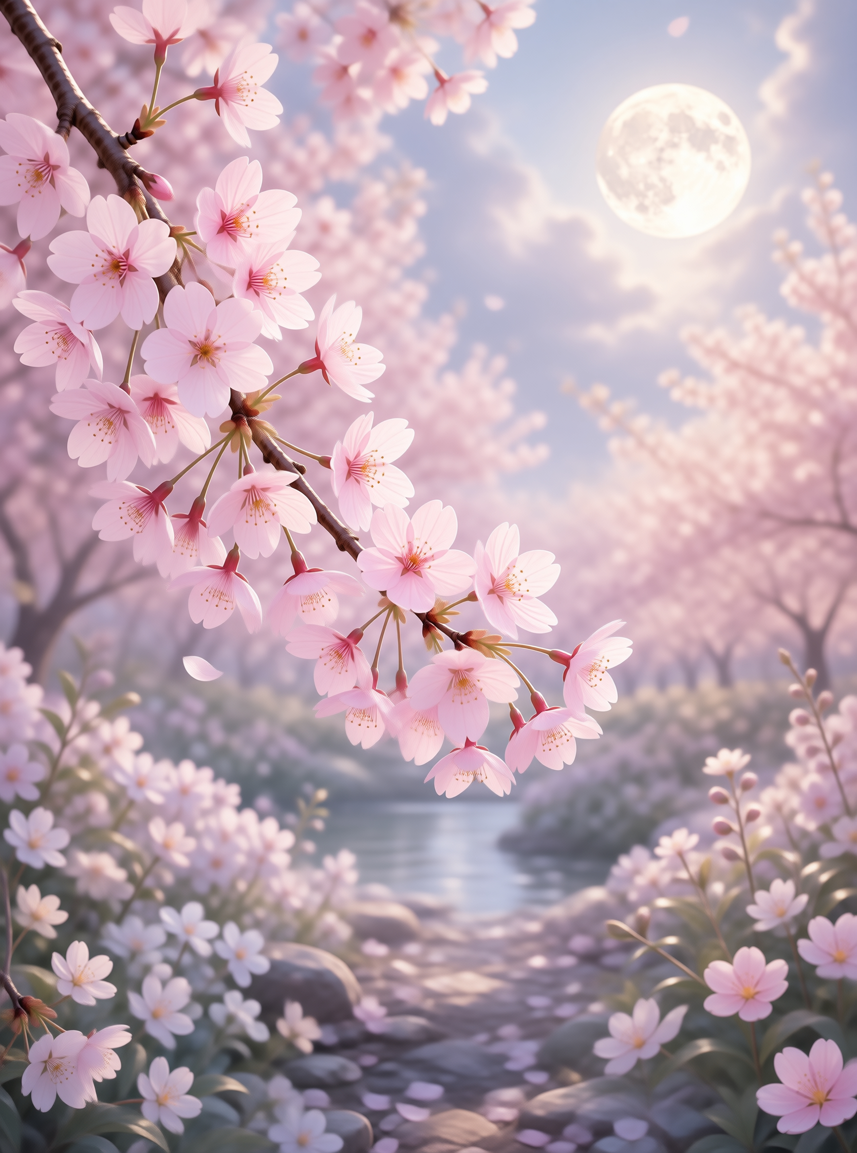 Cherry Blossom Landscape