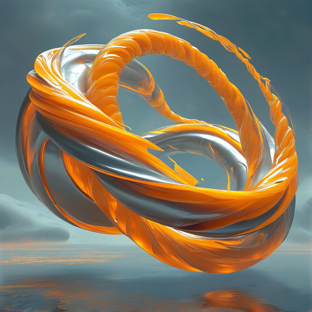 Abstract Orange Swirl