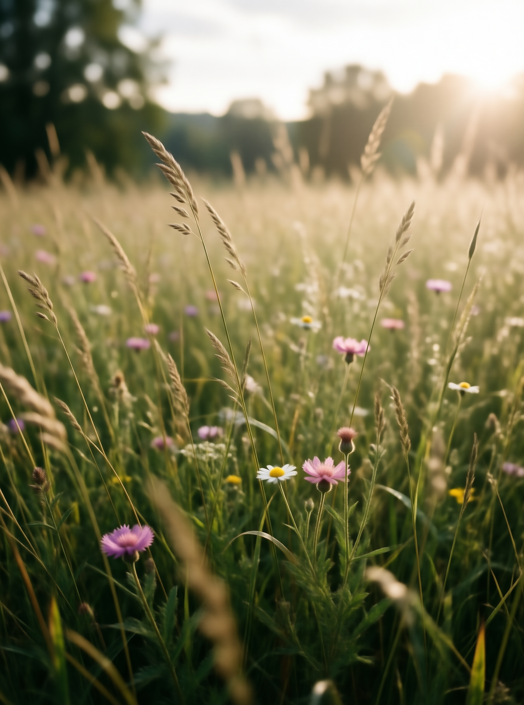 Sunlit Wildflower Meadow