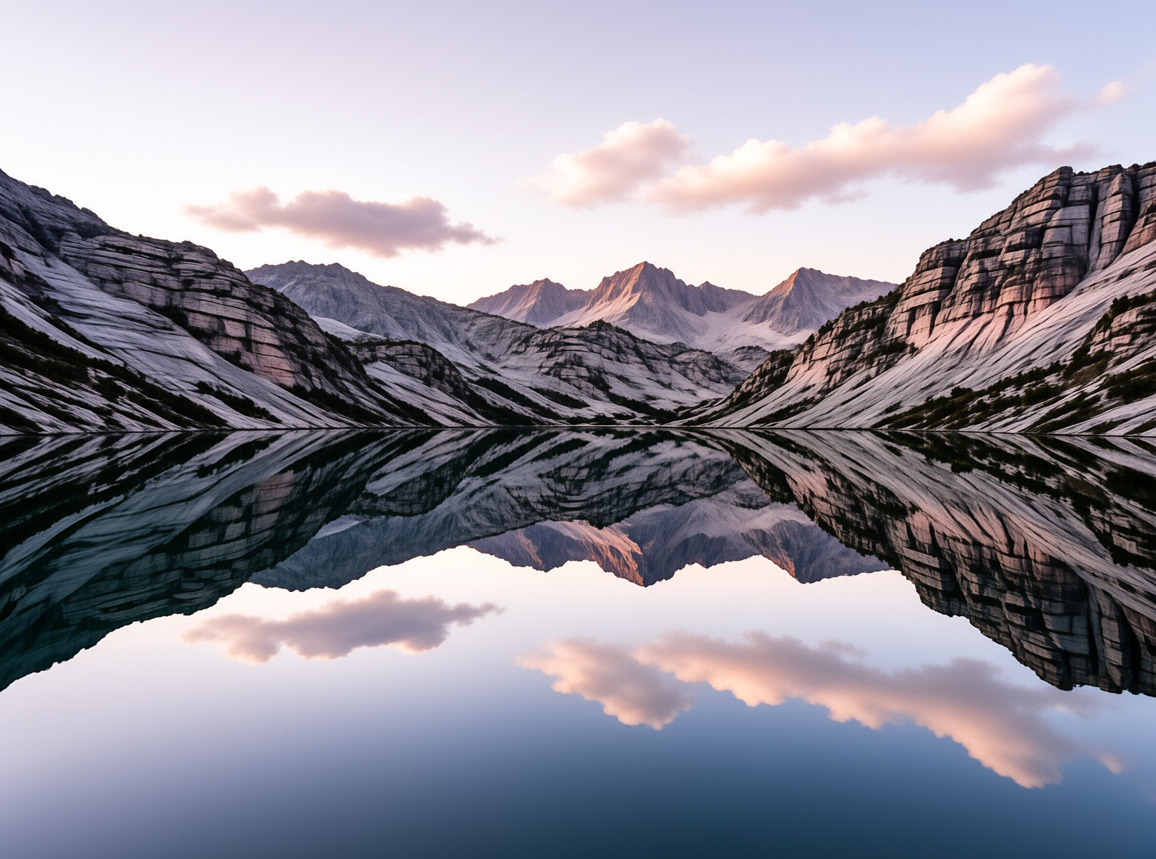 Symmetrical Mountain Reflection