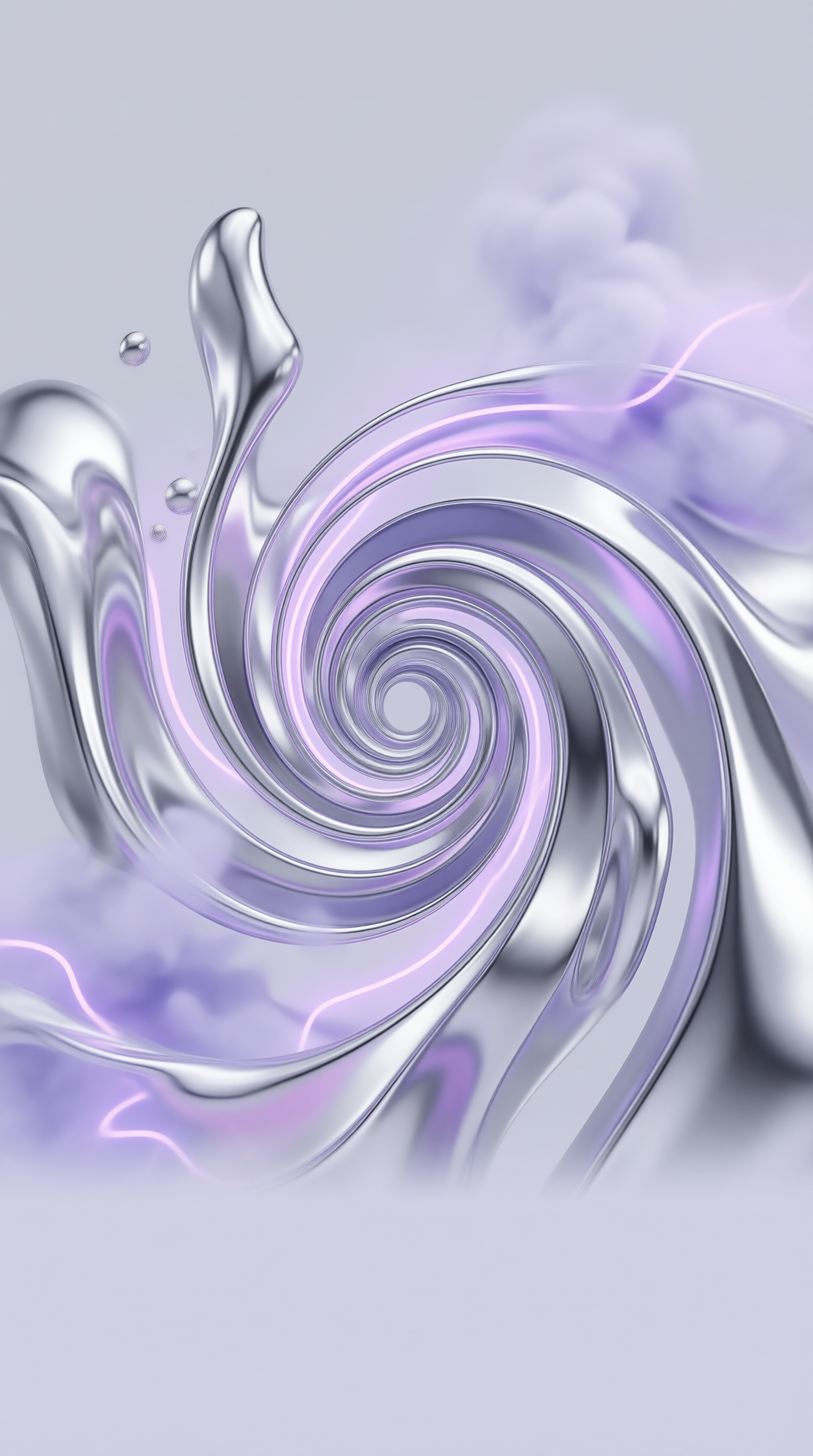 Abstract Metallic Spiral Art