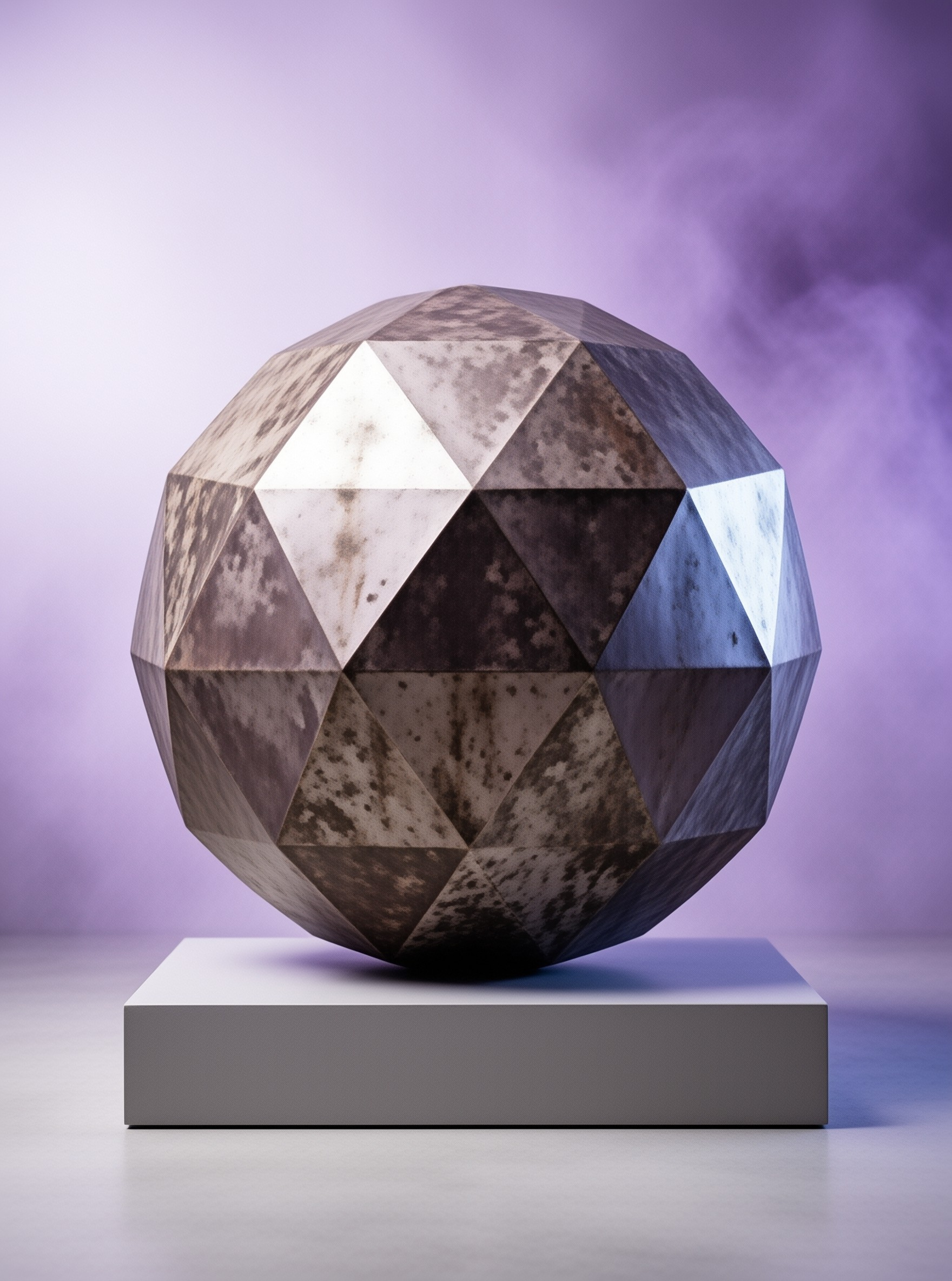 Low Poly Marble Sphere